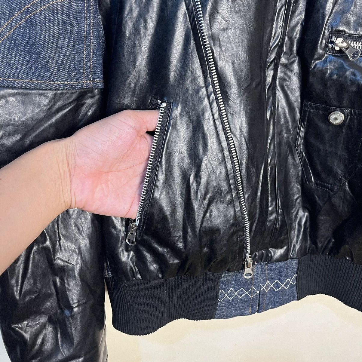 Darren Romanelli DR. ROMANELLI X CLOT X LEVI'S REWORKED LEATHER DENIM JACKET Size US M / EU 48-50 / 2 - 12 Thumbnail
