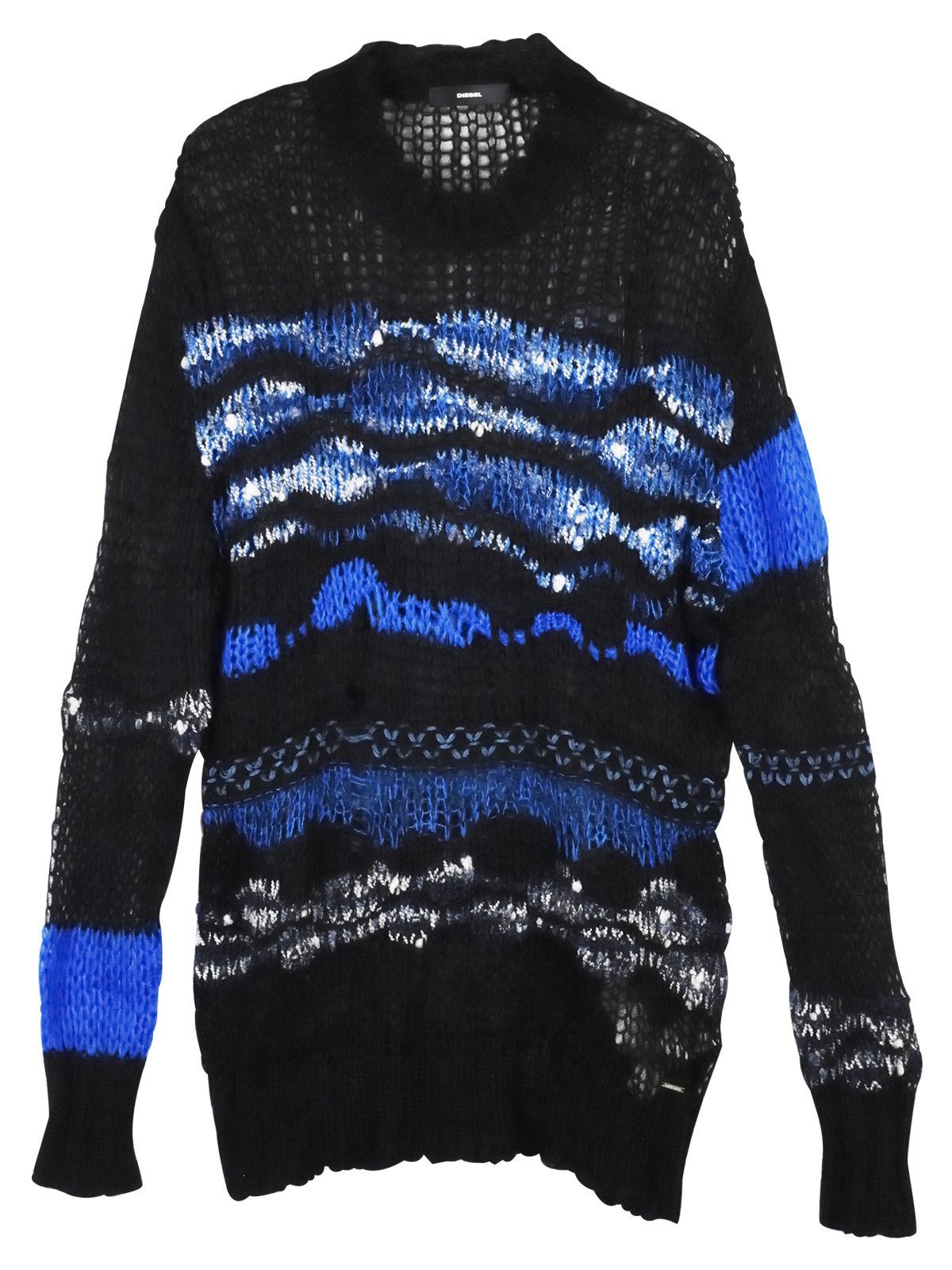 image of Diesel Knitted Mohair Blend M-Felicis Sweatshirt in Black, Women's (Size Small)