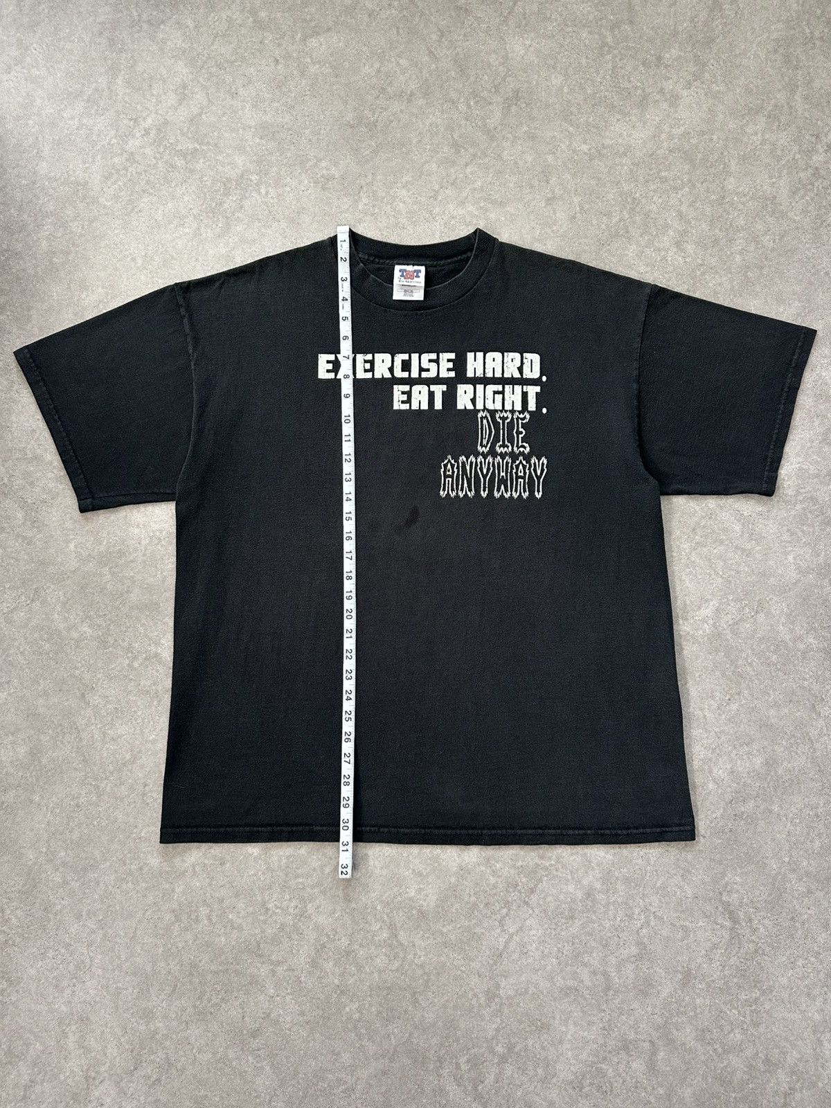 Vintage Vintage Dark Humor Text Shirt Die Anyway Obscure Graphic Tee Size US XXL / EU 58 / 5 - 6 Thumbnail