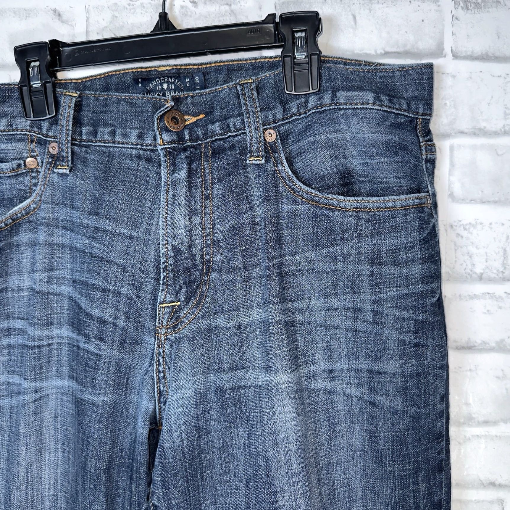 Lucky Brand Lucky Brand Blue Cotton 221 Original Straight Jeans Mens Size 34x30 Size US 34 / EU 50 - 2 Thumbnail