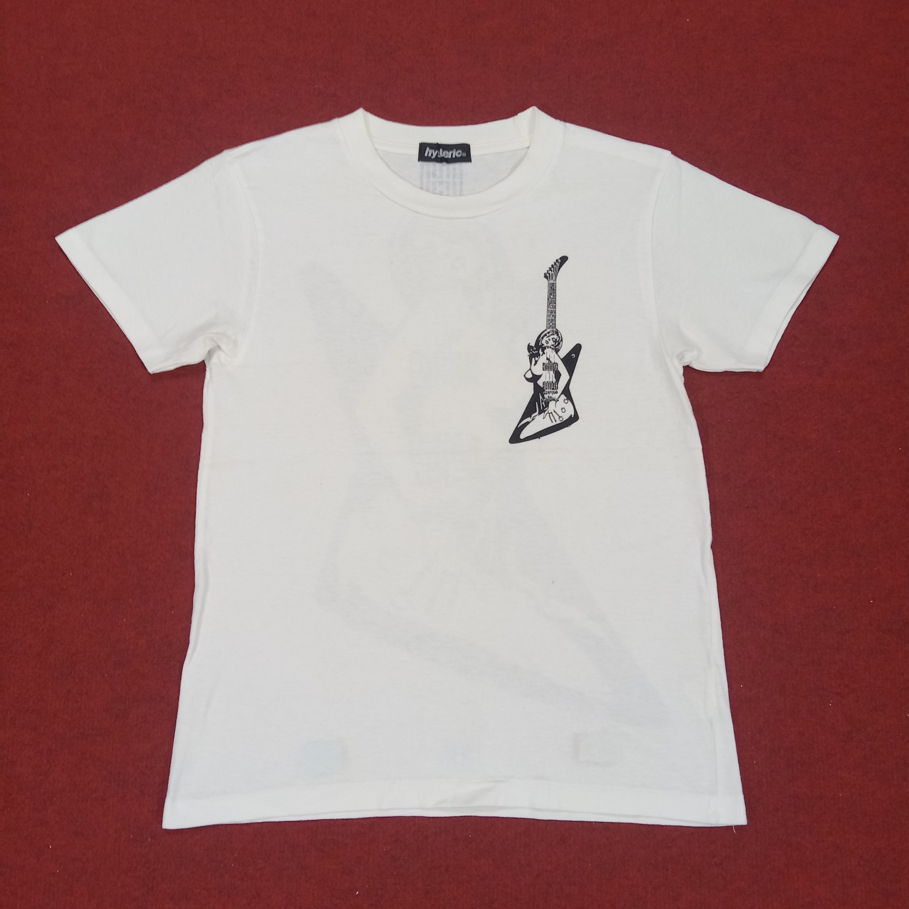 Hysteric Glamour × Japanese Brand × Vintage Hysteric Glamour Tshirt Japanese Brand Guitar Style Design Size US S / EU 44-46 / 1 - 3 Thumbnail