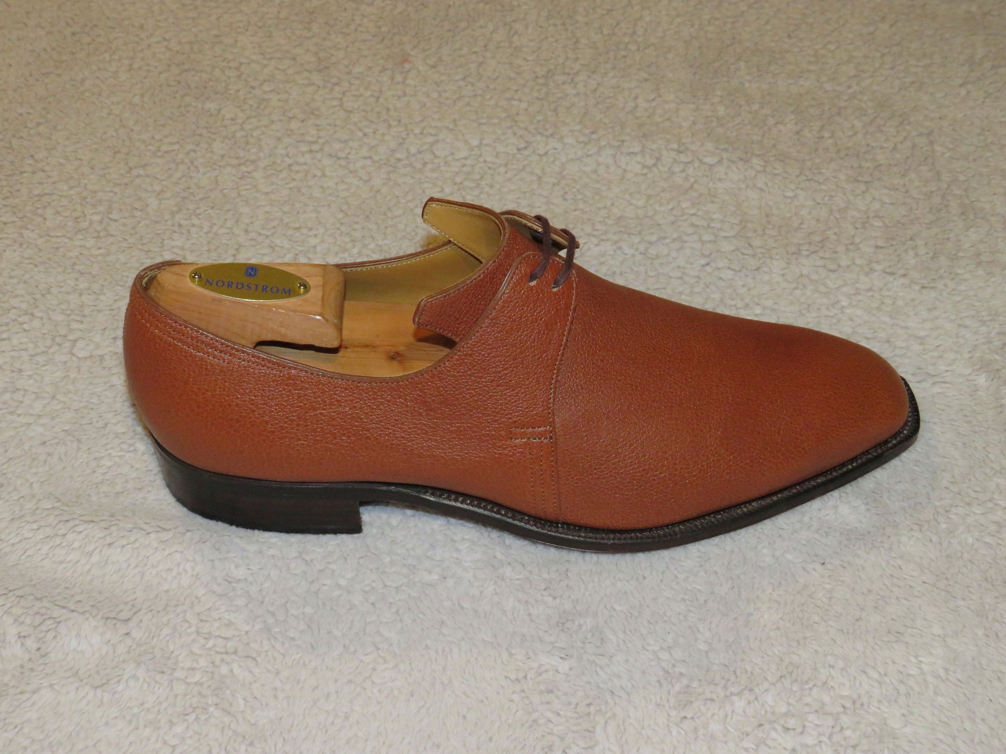Corthay Arca Pullman Tan Pebbled Leather Two Eyelet Derby 8.5 NWOB Size US 8.5 / EU 41-42 - 2 Thumbnail