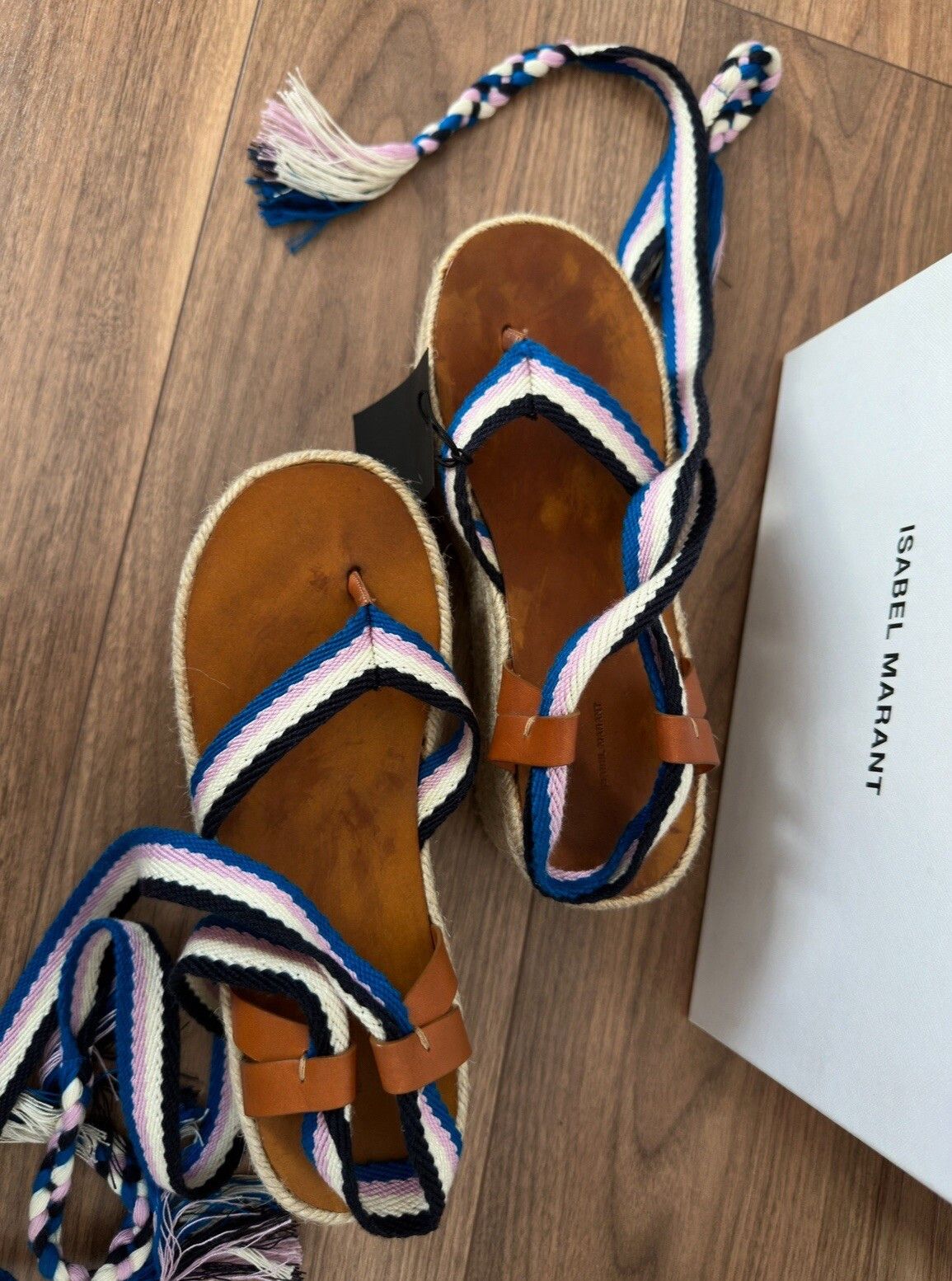 Isabel Marant New Isabel Marant Wedge Espadrill Platform Sandals Leather Size US 8 / IT 38 - 10 Thumbnail