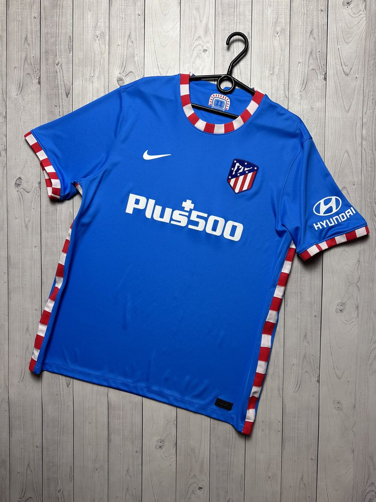 Vintage Nike Atletico Madrid soccer jersey size XL blue away