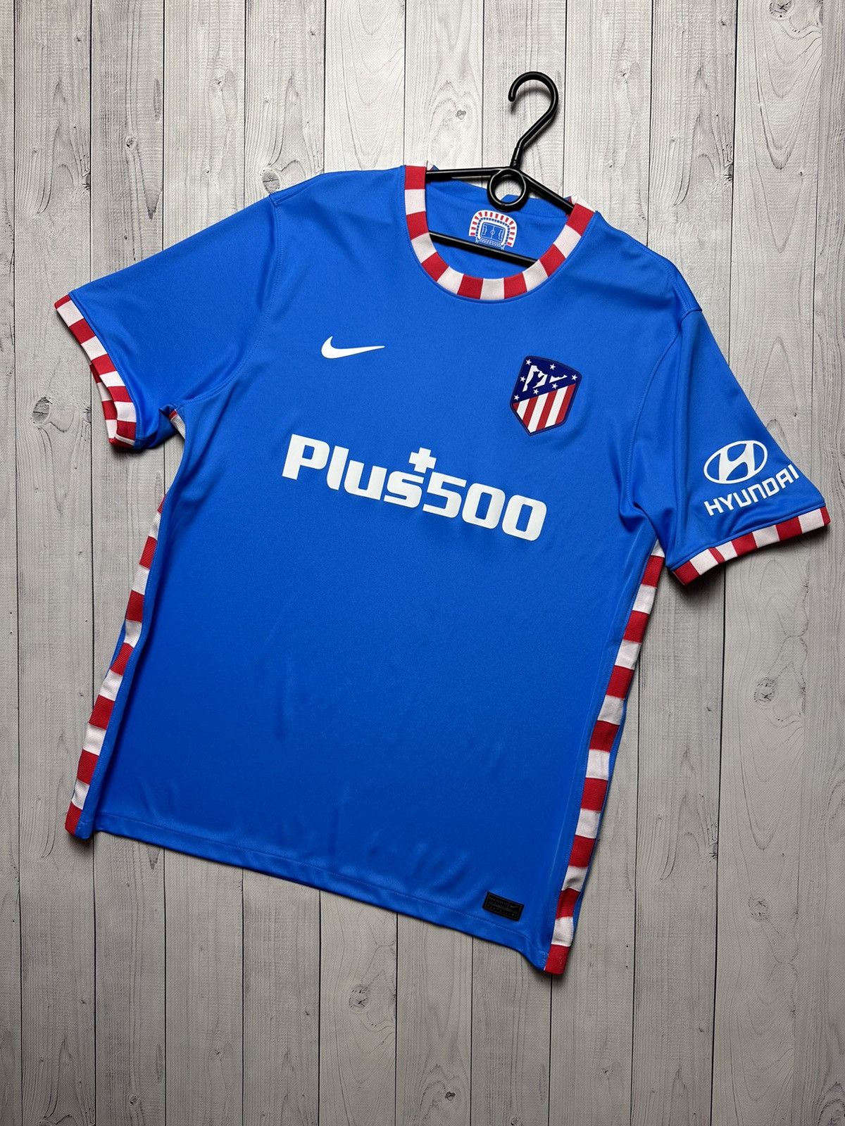 image of Vintage Nike Atletico Madrid Soccer Jersey Size XL Blue Away, Men's