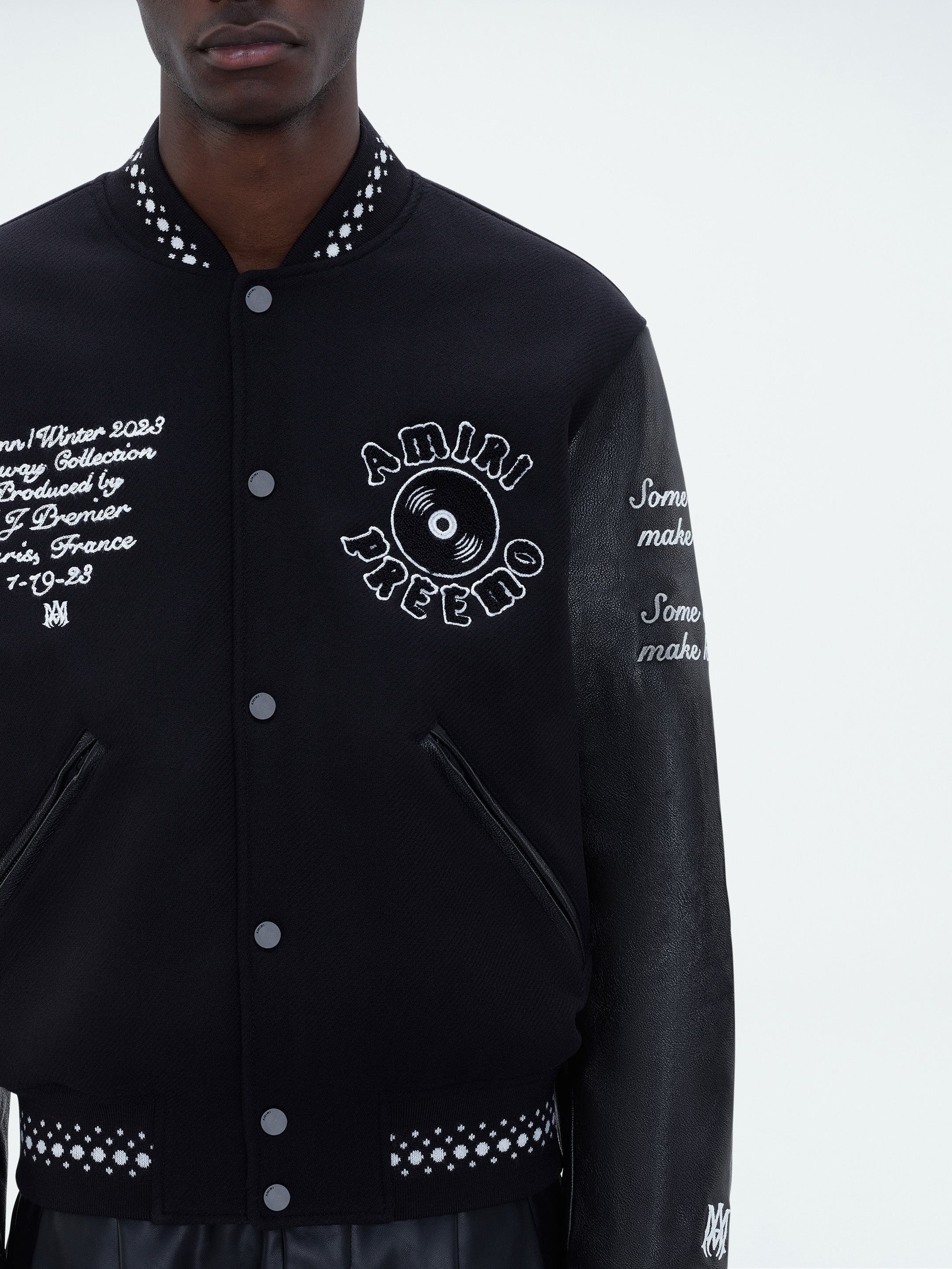 Amiri o1w1db10125 Dj Premier Varsity Bomber Jacket in Black Size US XL / EU 56 / 4 - 5 Thumbnail