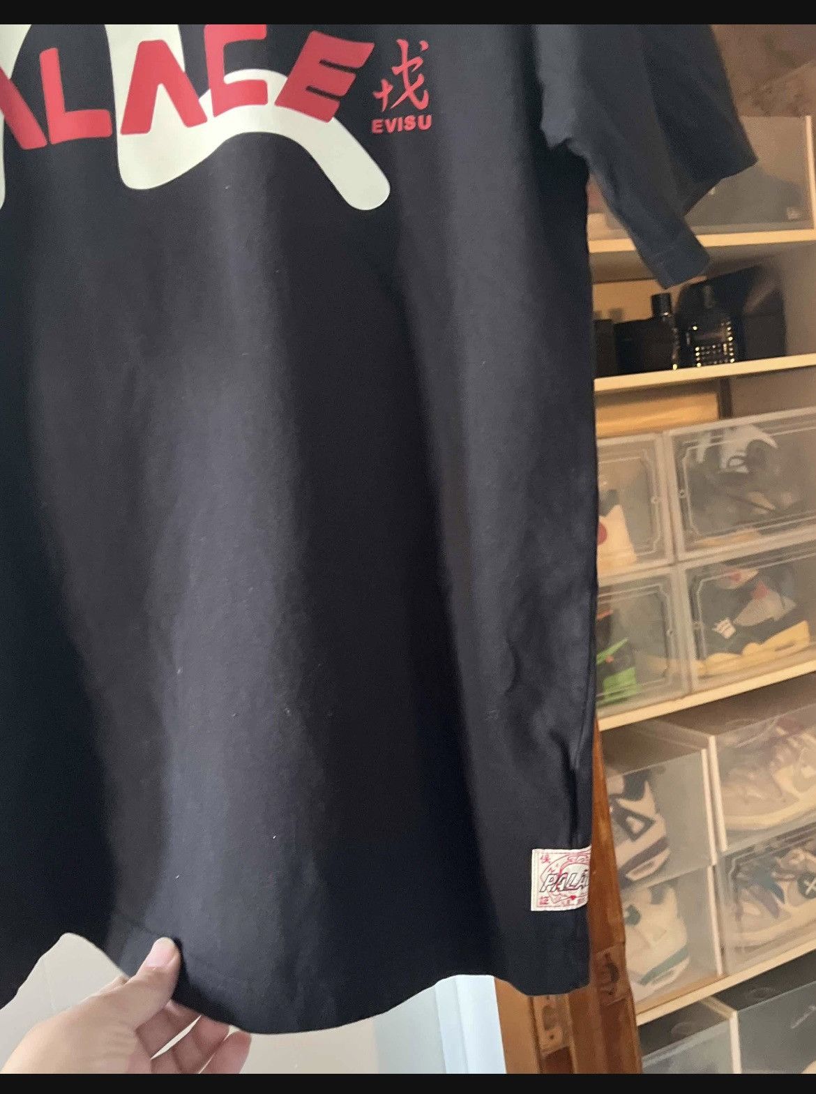 Evisu × Palace Palace x Evisu Logo Tee Black Size US L / EU 52-54 / 3 - 6 Thumbnail