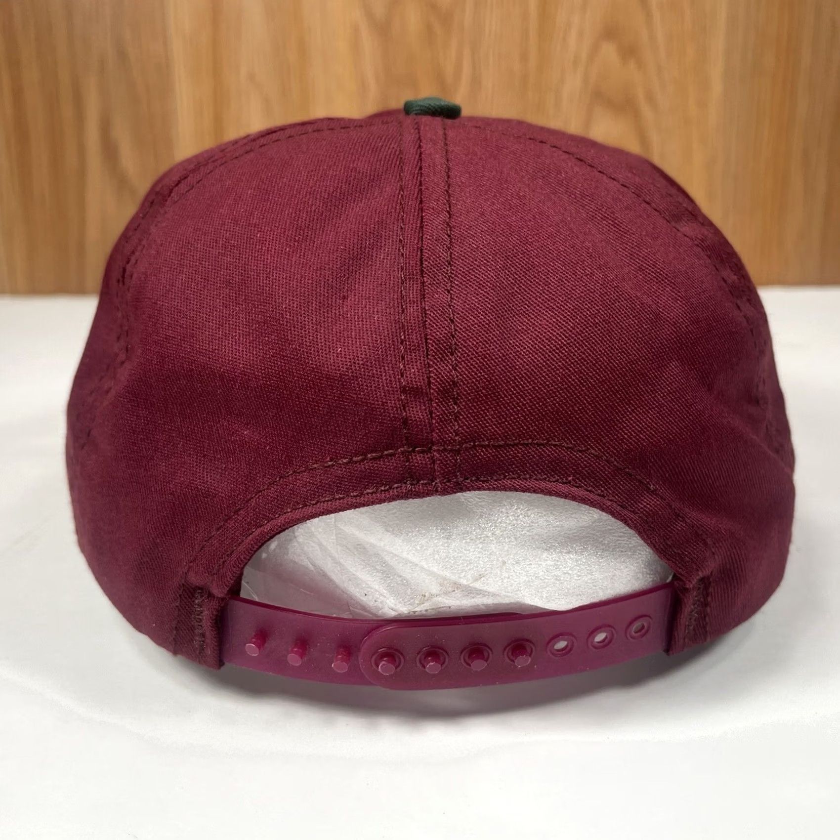 Vintage VINTAGE Unbranded VSTA Golf Adult Adjustable Snapback Trucker Hat Cap Maroon Green Men Hat Size ONE SIZE - 5 Thumbnail