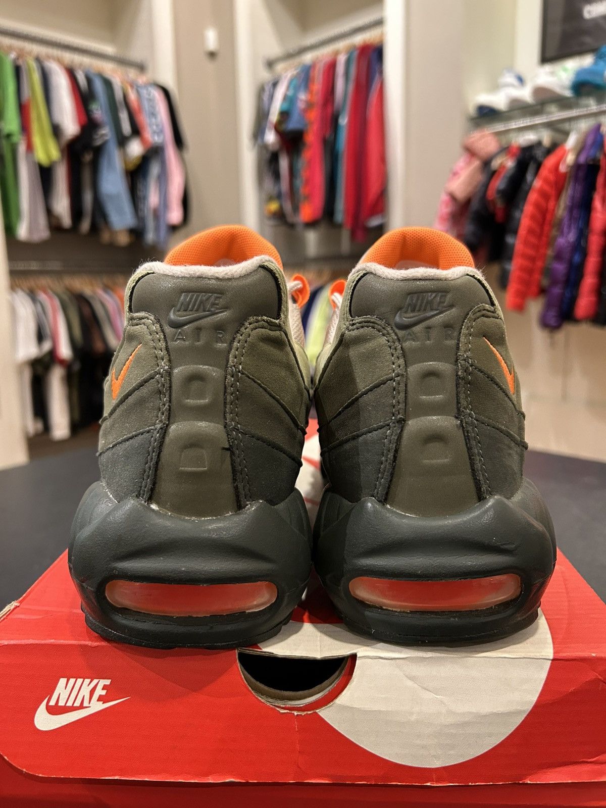 Nike Nike Air Max 95 OG ‘Neutral Olive Total Orange’ Size US 11 / EU 44 - 3 Thumbnail