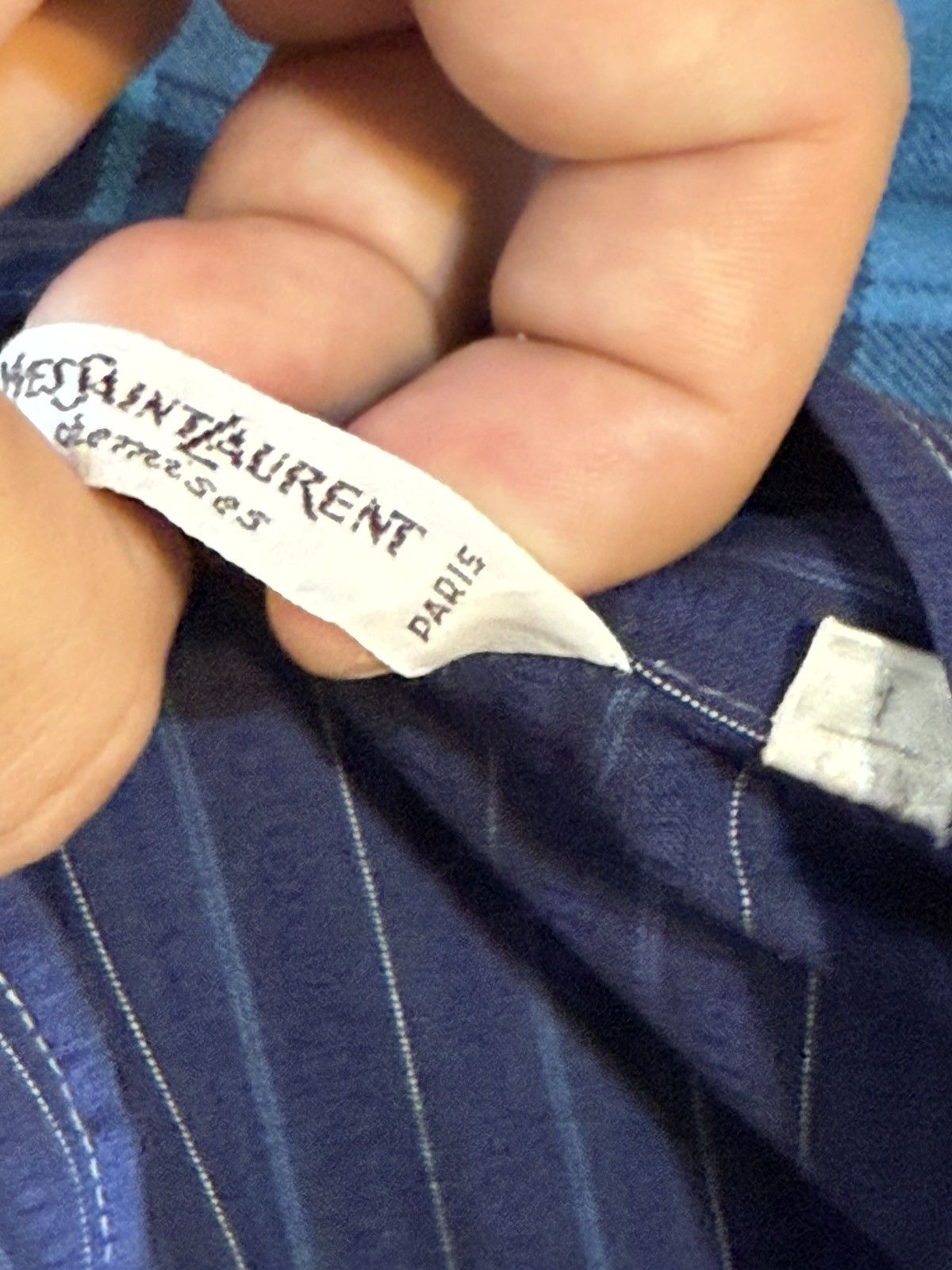 Yves Saint Laurent 90s YSL Shirt Button Up Short Sleeve Collar Logo Vintage y2k Size US S / EU 44-46 / 1 - 9 Thumbnail