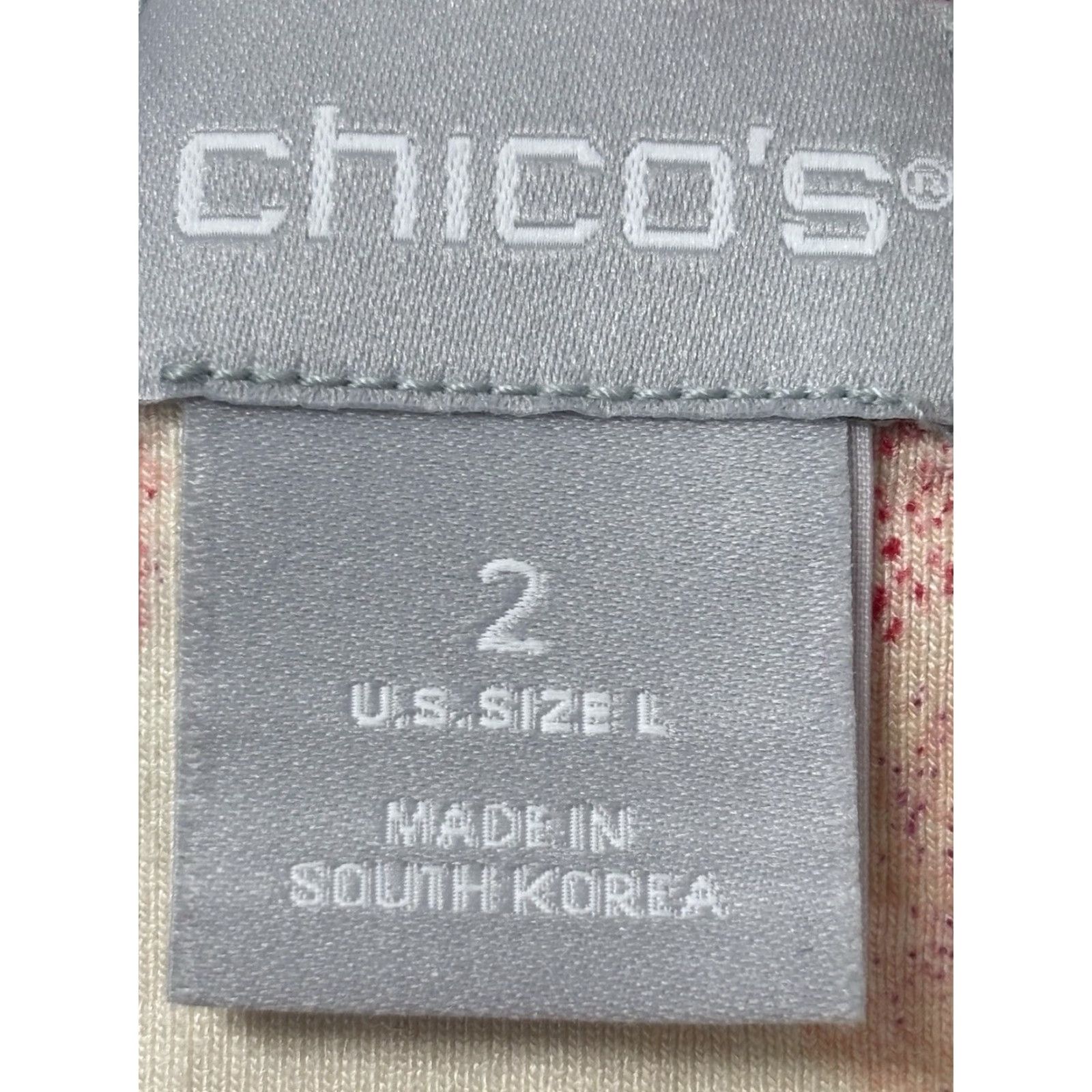 Vintage Chicos Shirt Women’s L White Pink Floral Stretch Comfort Long Sleeve Round Neck Pullover Basic T-Shirt Size L / US 10 / IT 46 - 6 Thumbnail