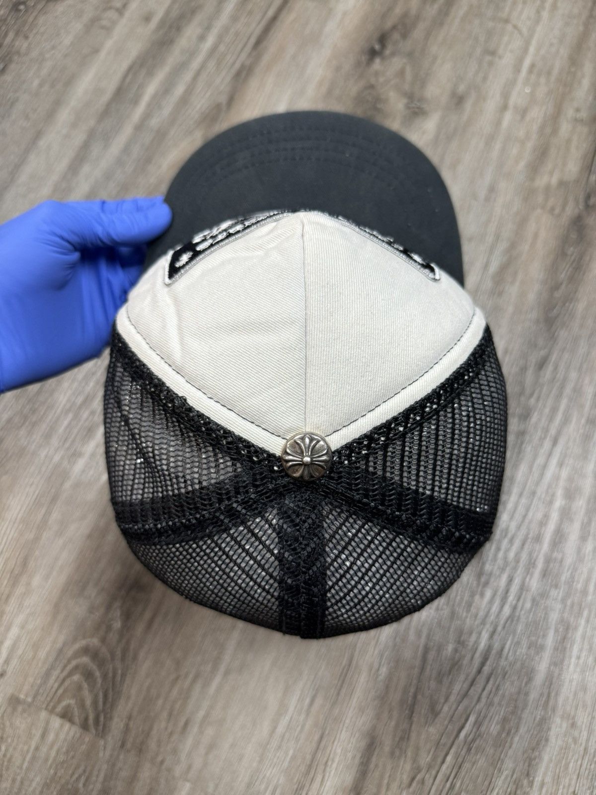 Chrome Hearts Chrome Hearts F*CK Hollywood Trucker Hat Black/White Size ONE SIZE - 14 Thumbnail