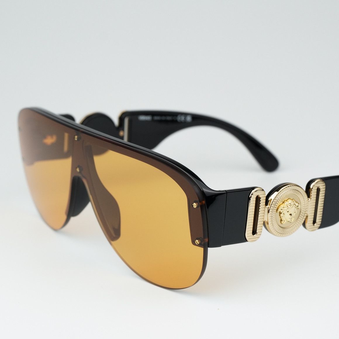 Versace NEW Versace VE4391 GB1/7 Shield Unisex Sunglasses Size ONE SIZE - 5 Thumbnail