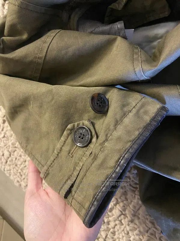 Burberry Burberry Green Cotton Mid-Length War Horse Coat. Size US M / EU 48-50 / 2 - 6 Thumbnail