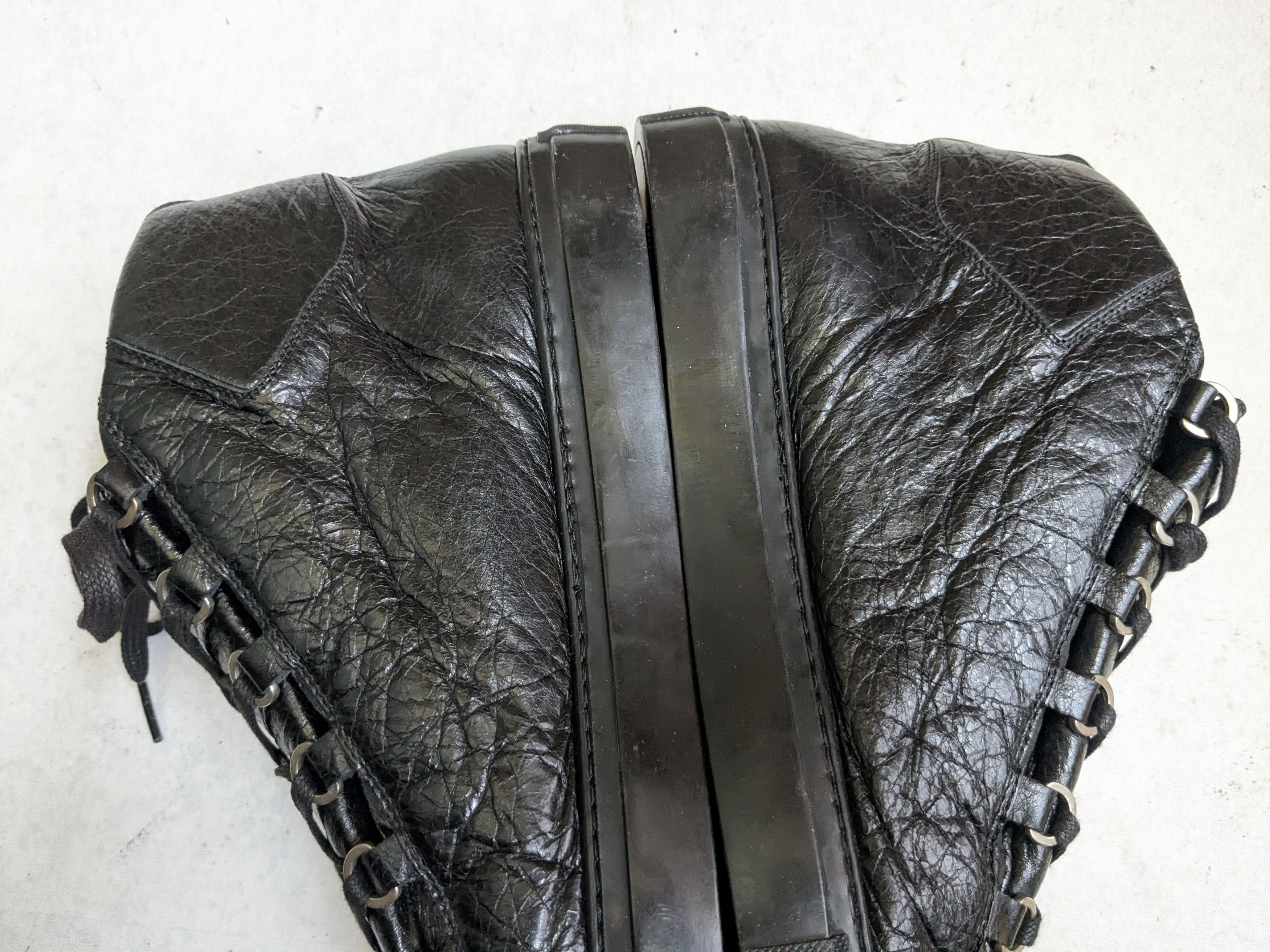 Balenciaga Balenciaga Arena Sneakers Black 12 45 High Tops Leather Size US 13 / EU 46 - 9 Thumbnail