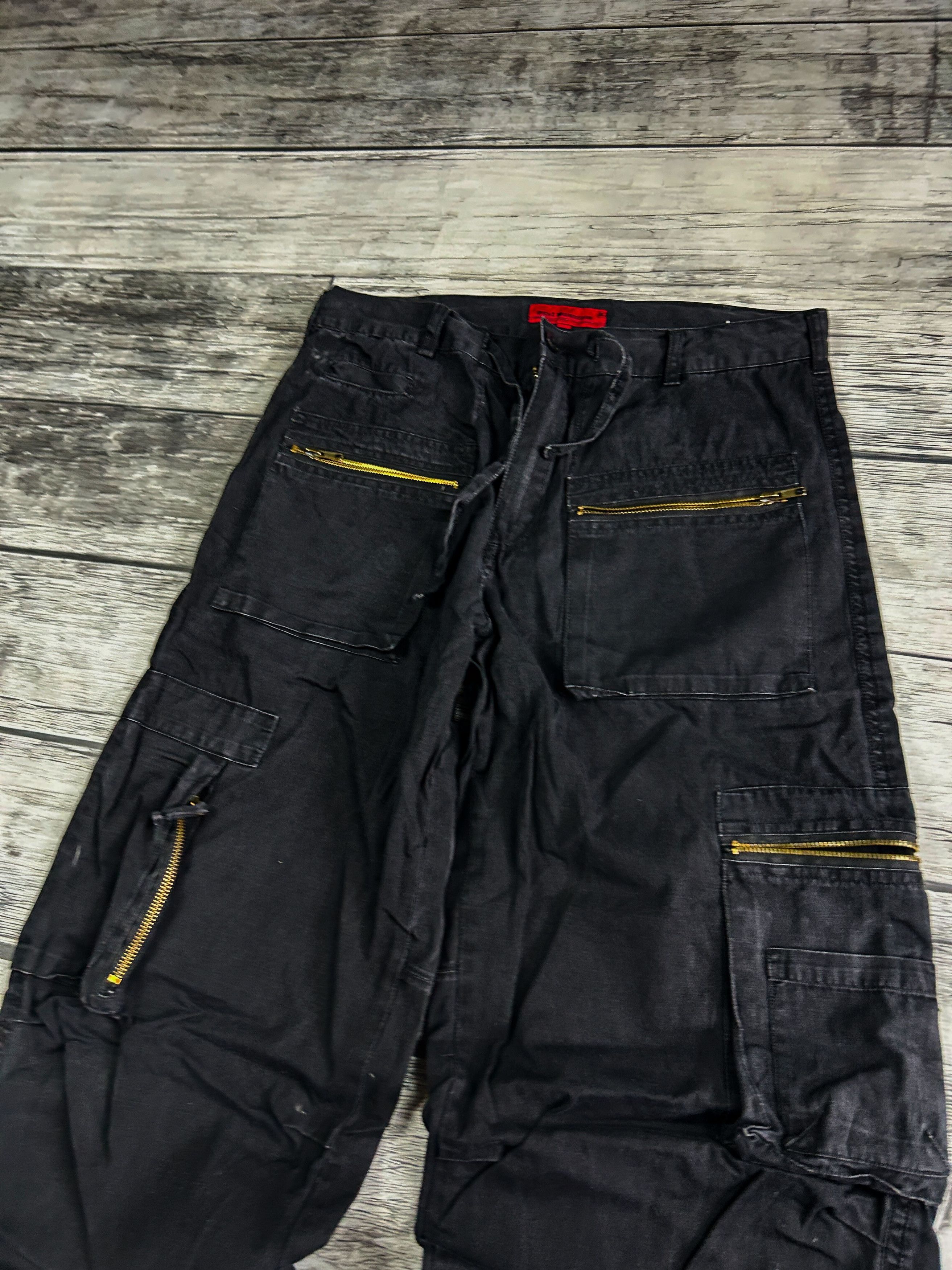 Japanese Brand VTG CRAZY JUNYA WATANABE YOHJI YAMAMOTO STYLE CARGO JEANS Size US 32 / EU 48 - 5 Thumbnail