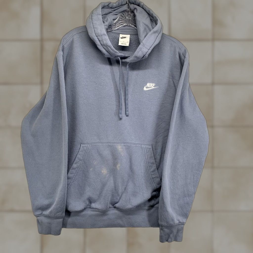 Nike Nike Hoodie Mens Small Light Blue Embroidered Swoosh Graphic Print 90s Sportswear Pullover Hooded Sweatshirt Size US S / EU 44-46 / 1 - 1 Thumbnail