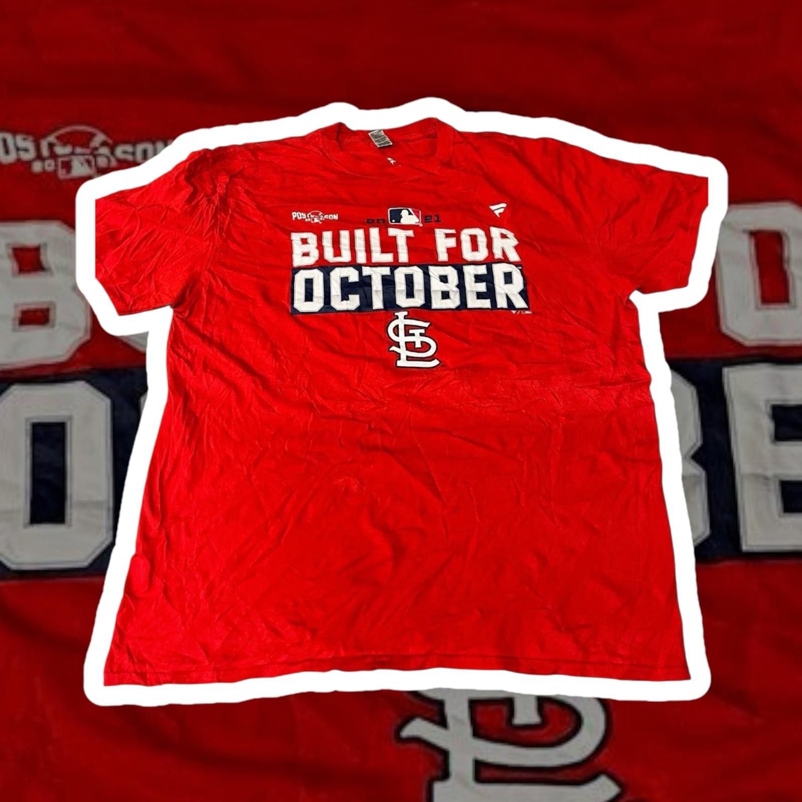 Designer Fanatics St. Louis Cardinals Built for October T-shirt Size US XL / EU 56 / 4 - 1 Thumbnail