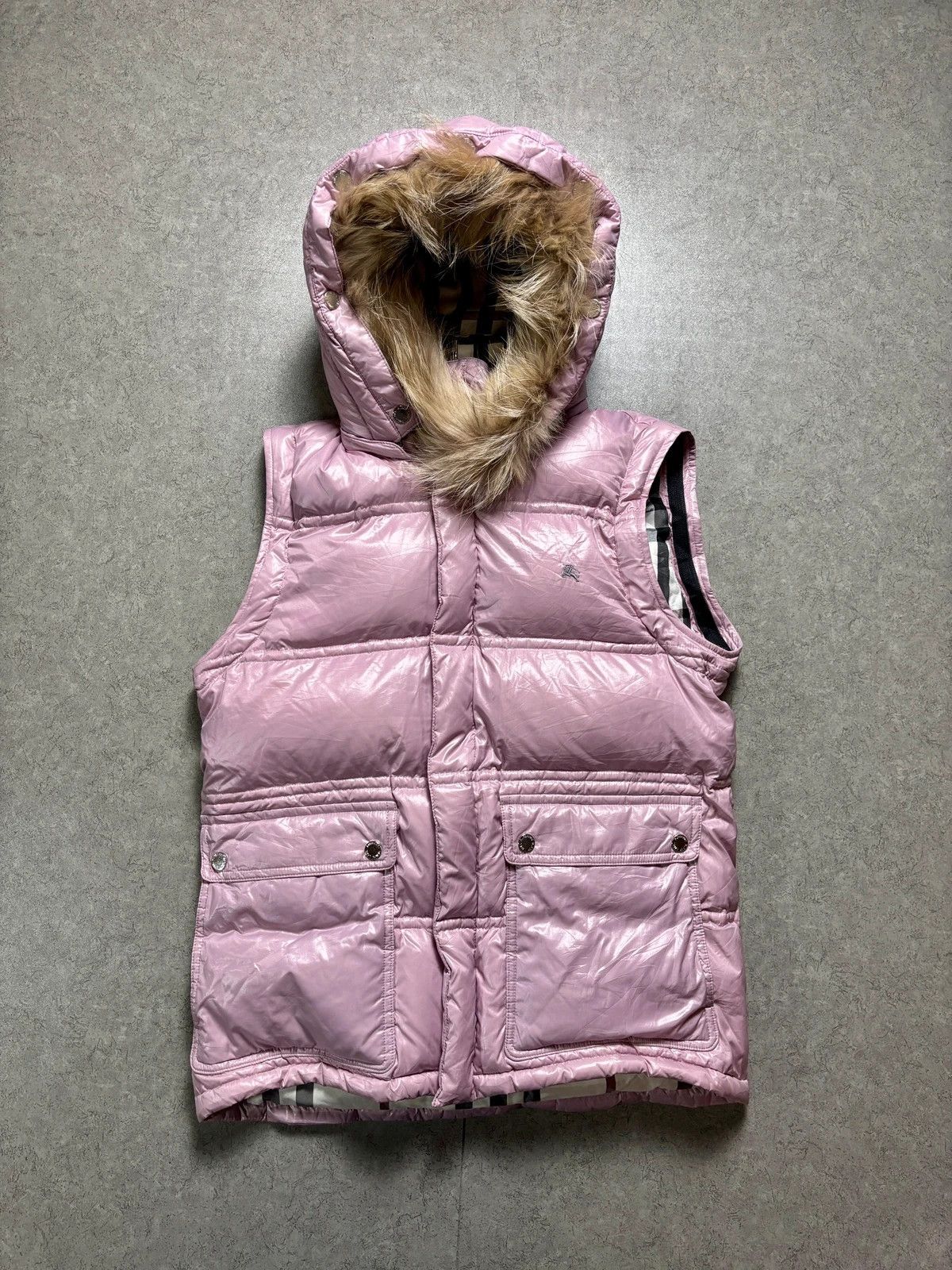 Burberry Burberry puffer fur jacket black label pink made in Japan Size US S / EU 44-46 / 1 - 6 Thumbnail