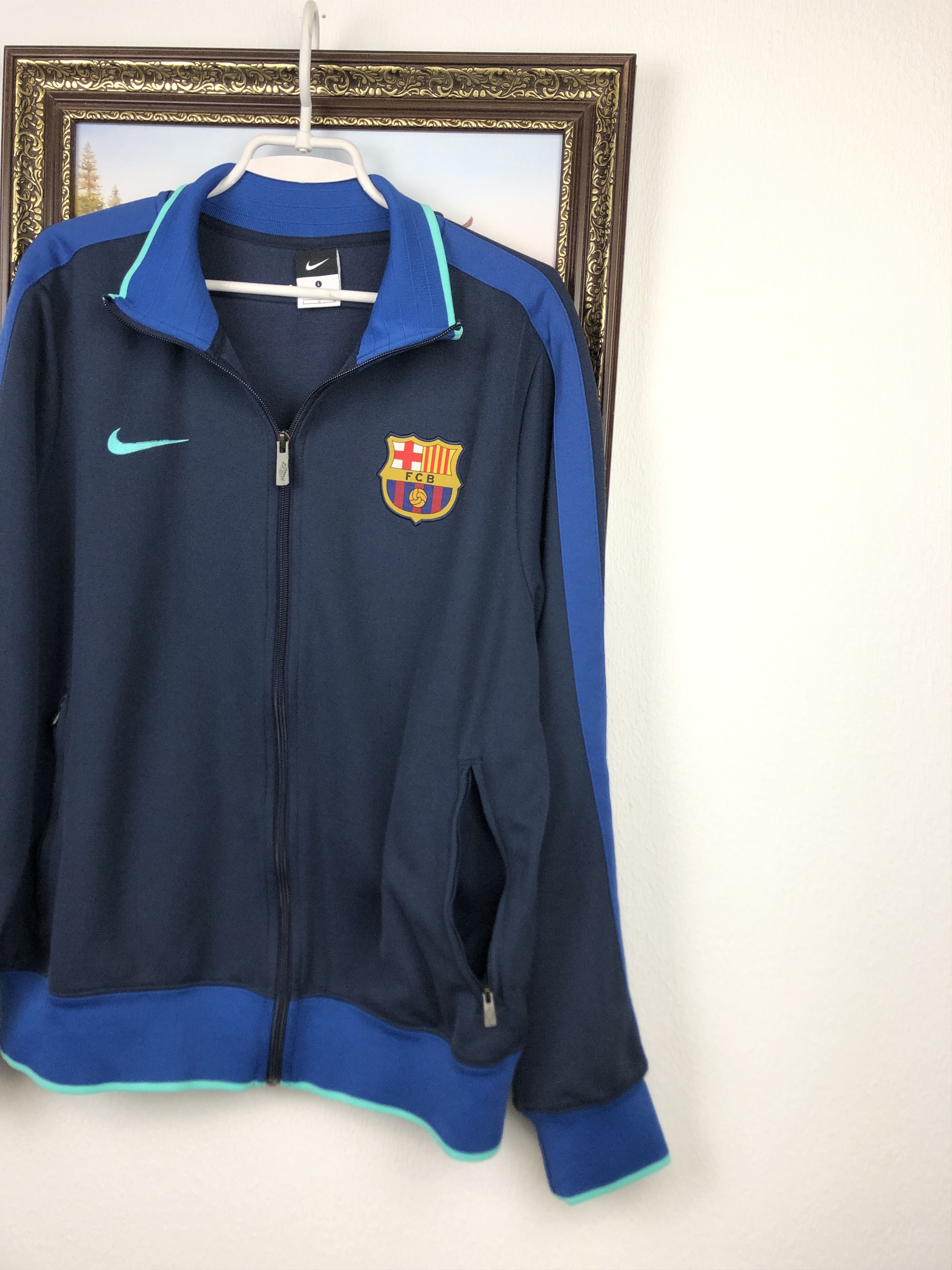 Nike Nike FC Barcelona Football Jacket Soccer Track Top Mens Zip Size US L / EU 52-54 / 3 - 4 Thumbnail