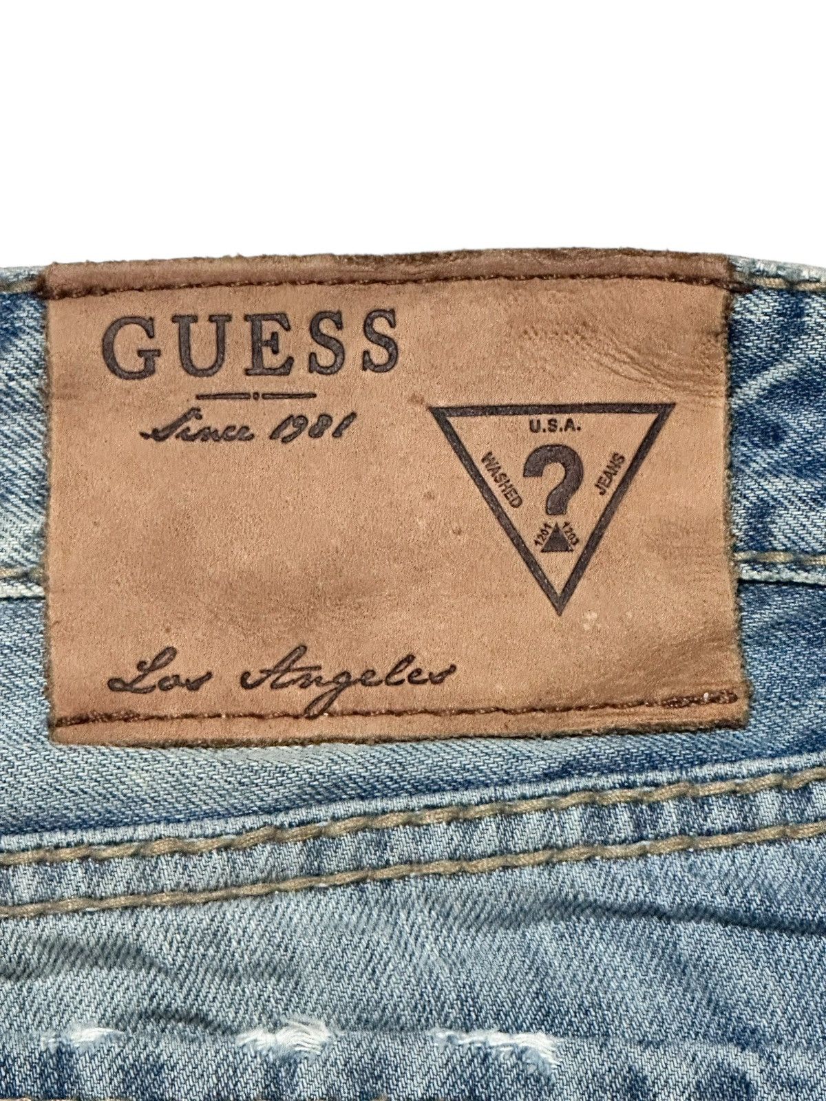 Guess Guess Vintage Distressed Ripped Straight Leg Jean With Faded Size US 36 / EU 52 - 9 Thumbnail