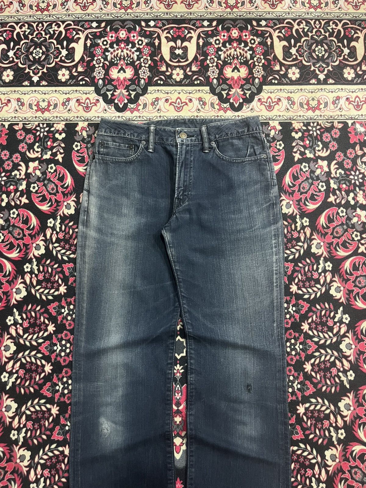 45rpm Vintage Japanese Brand 45RPM Dark Sand Washed Straight Jeans Size US 28 / EU 44 - 3 Thumbnail
