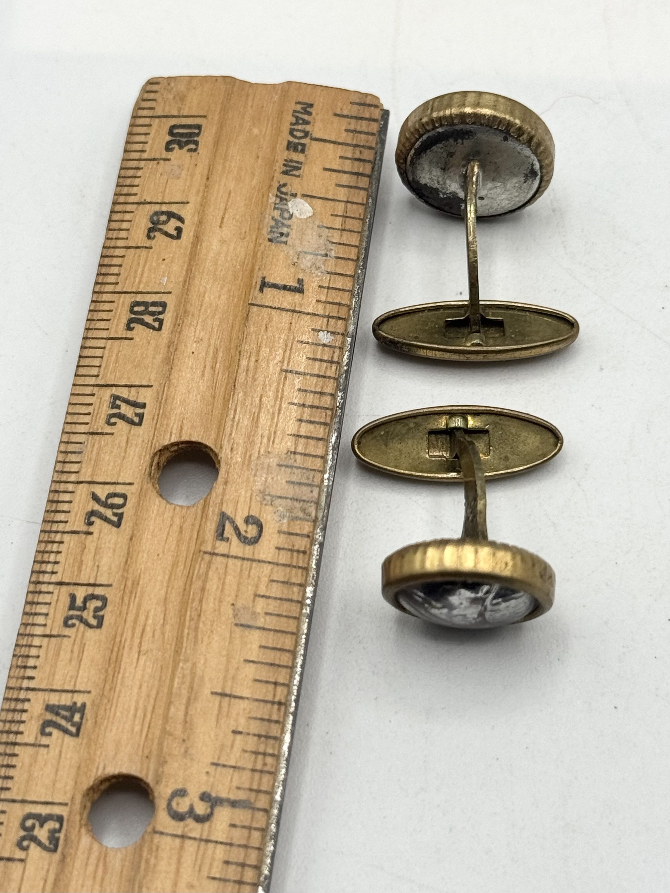 Vintage Vintage estate art deco bubble art glass horse cuff links cu Size ONE SIZE - 3 Thumbnail