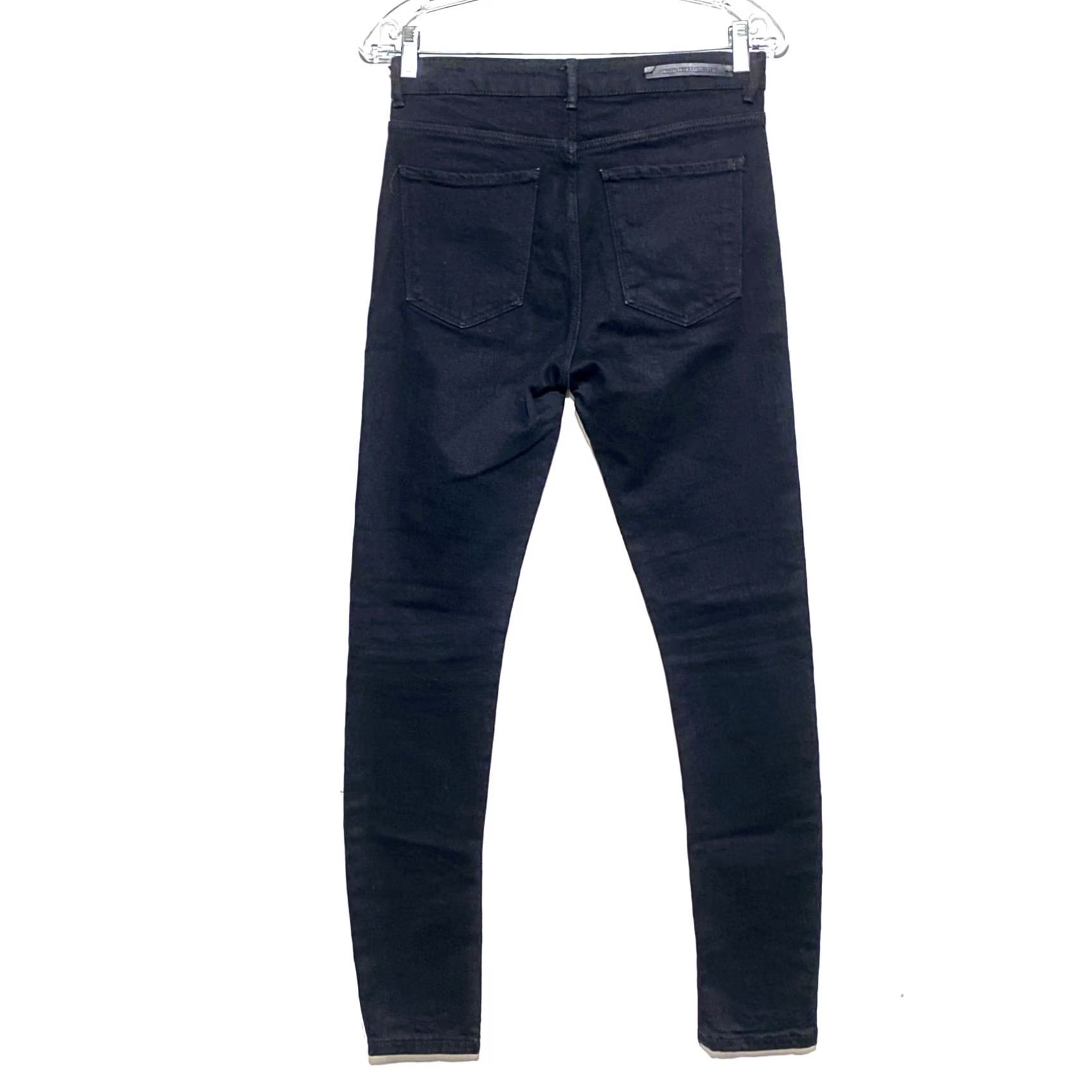 Zara Zara Trafaluc Denimwear Black Skinny Jeans White Side Striped Womens 6 Stretch Regular 16 Waist 27 Hips 33 Inseam 28.5 Size 38" / US 16 / IT 52 - 2 Thumbnail