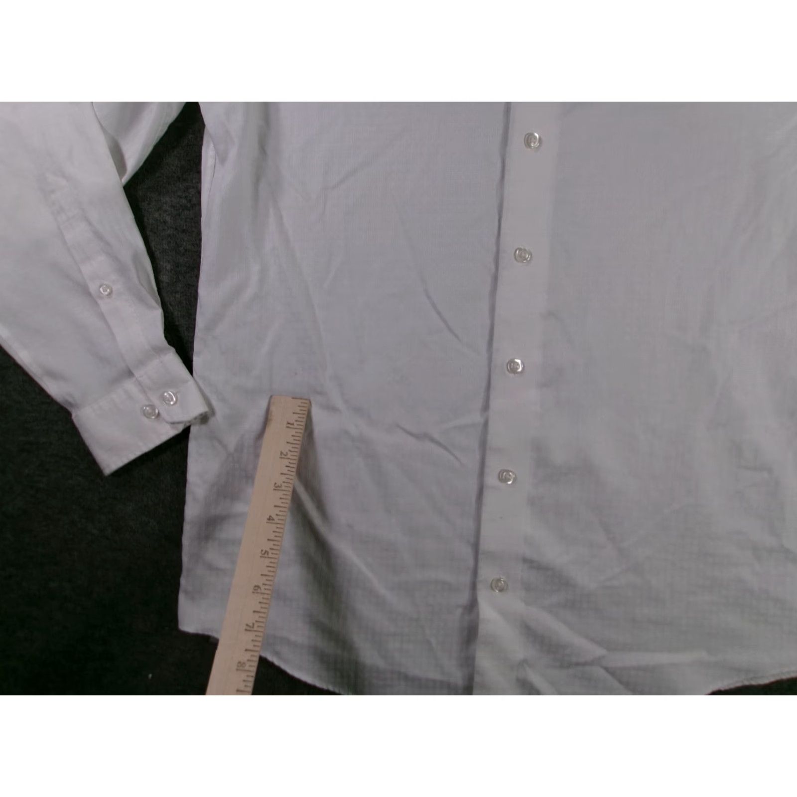 Kenneth Cole KENNETH COLE Shirt Mens 15.5 Slim Fit Non Iron White Long Sleeve Solid Size 40R - 3 Thumbnail