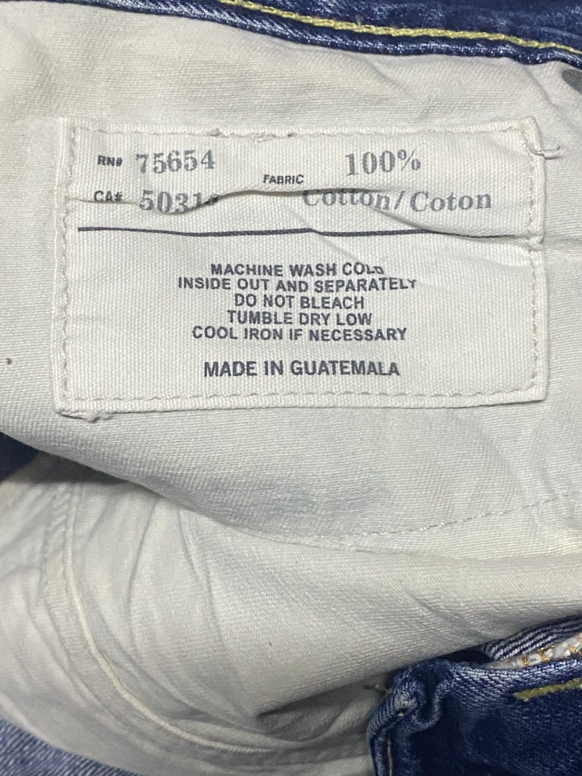 Neighborhood Ambercrombie & Fitch Faded Wash Distressed Baggy Jeans Size US 34 / EU 50 - 19 Thumbnail