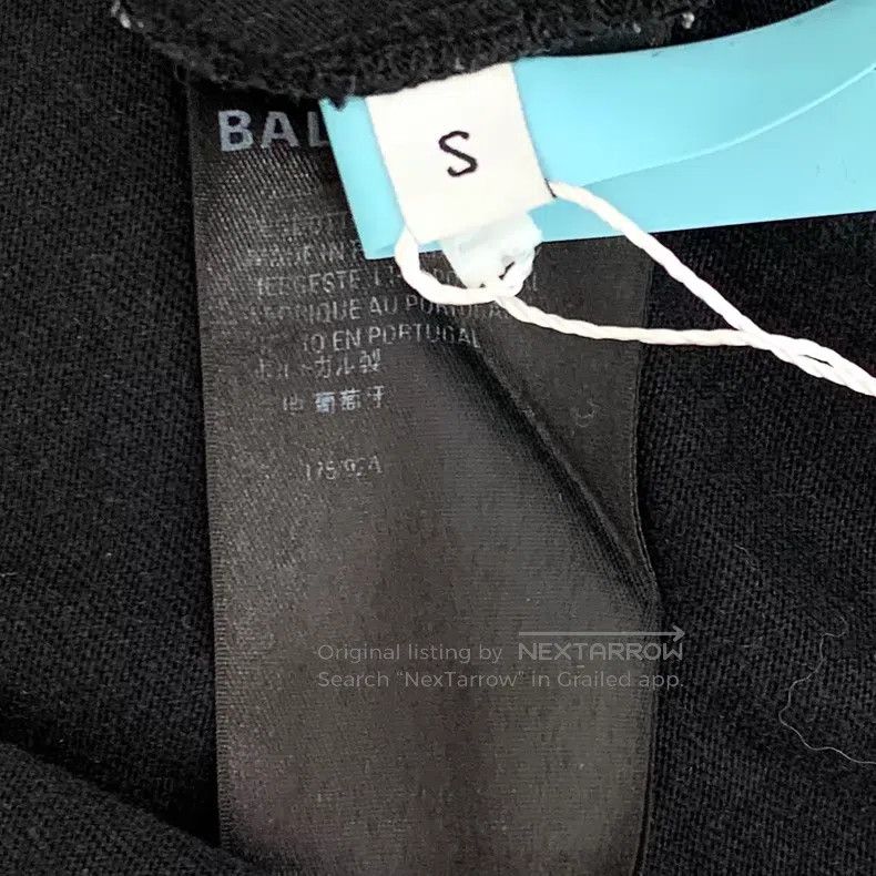 Balenciaga Balenciaga Black Logo Letter Embroidered Round Neck Short Size US S / EU 44-46 / 1 - 6 Thumbnail