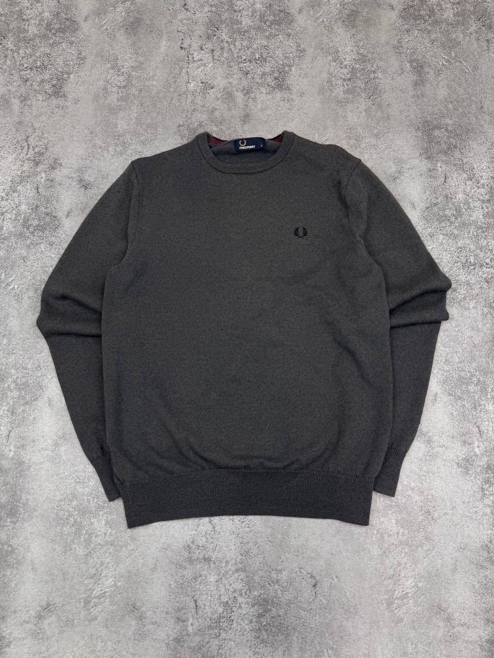 Fred Perry Fred Perry Men Cotton Sweater Grey Crewneck Size S Size US S / EU 44-46 / 1 - 1 Thumbnail
