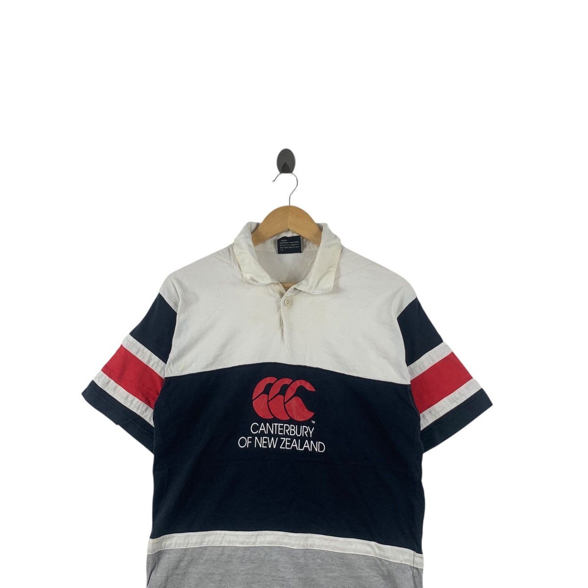 Canterbury of New Zealand Vintage CANTERBURY NEW ZEALAND Steinlager Rugby Tee Shirt Size US L / EU 52-54 / 3 - 2 Thumbnail