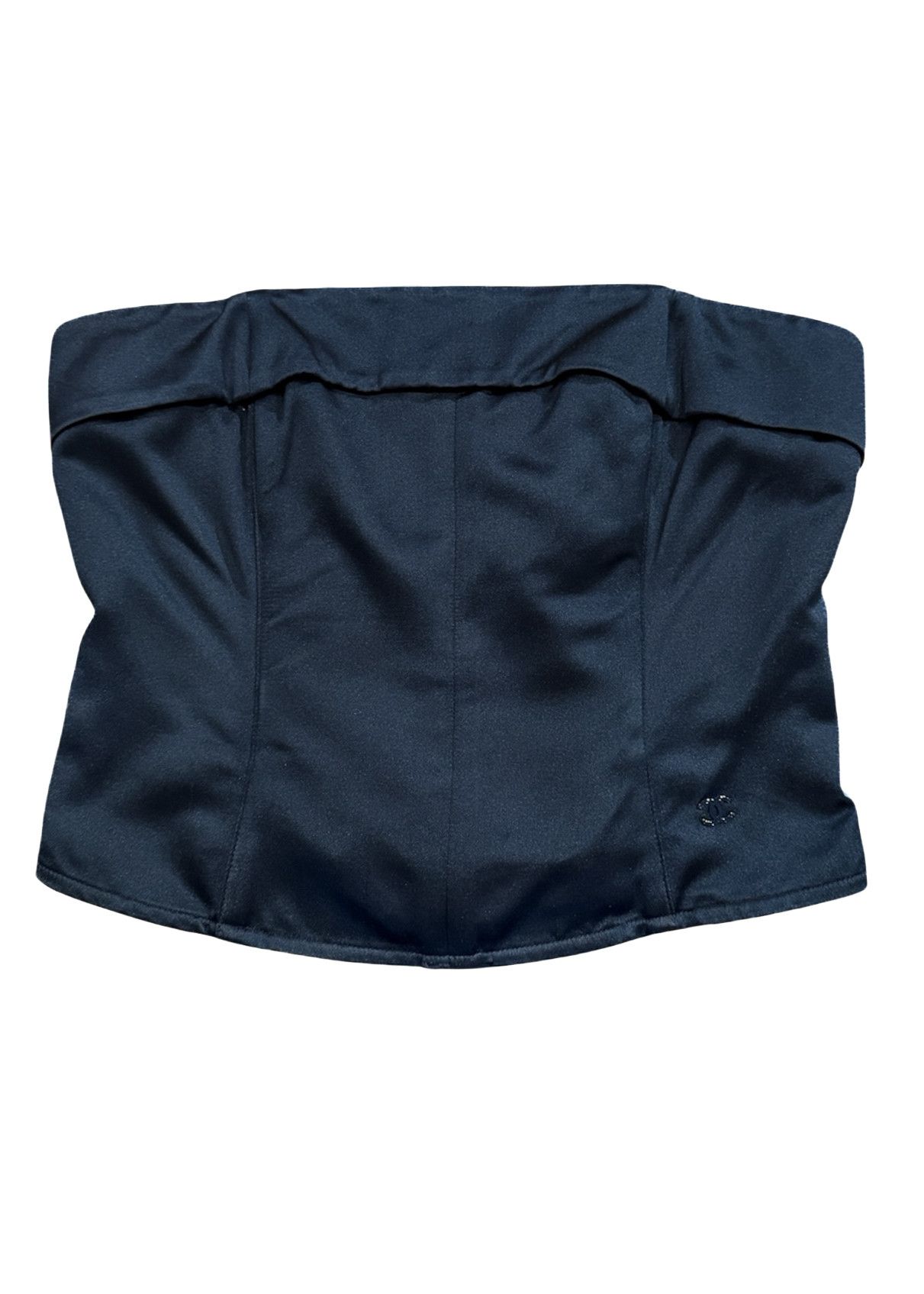 Chanel Chanel C08 Navy Blue Silk Satin Corset Top Size XS / US 0-2 / IT 36-38 - 6 Thumbnail