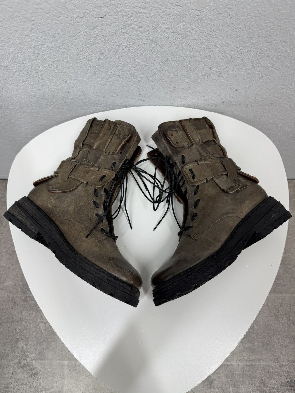 A.S.98 Vintage Italian AS 98 Vibe YSL Style Leather Biker Boots Size US 7.5 / EU 40-41 - 12 Thumbnail