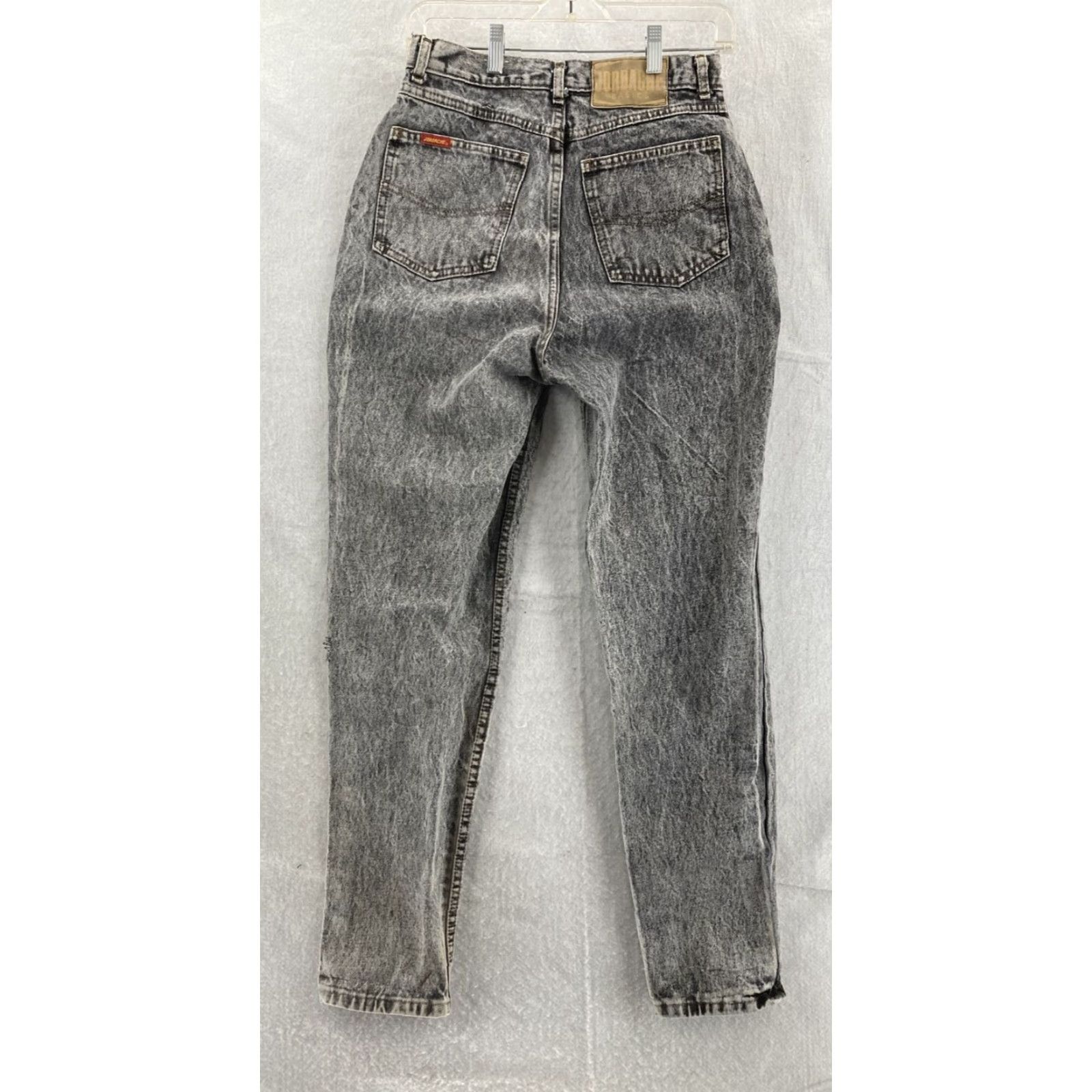 Jordache VINTAGE Jordache Jeans 9/10 High Rise Tapered Distressed Acid Wash Gray 80s Womens Size 30" / US 8 / IT 44 - 2 Thumbnail