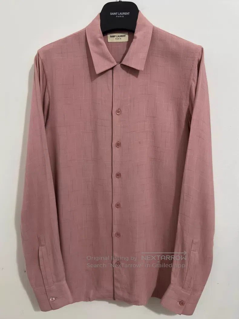Saint Laurent Paris Saint Laurent Paris Size 37 Viscose Cuban Collar Pink Bamb Size US S / EU 44-46 / 1 - 1 Thumbnail