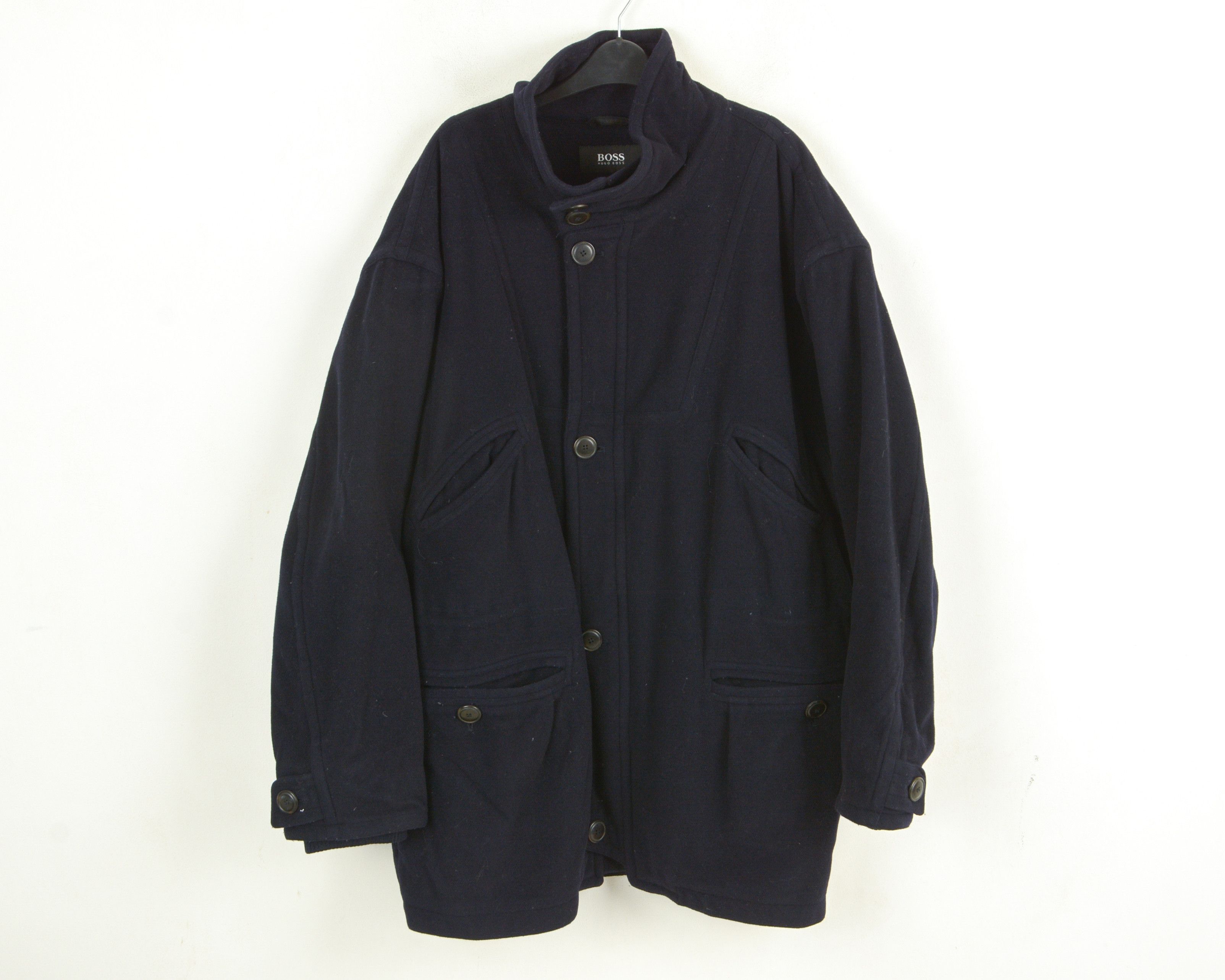 Hugo Malenkow XL Wool Jacket Pea Coat Winter Overcoat Warm EU 54 Size US XL / EU 56 / 4 - 2 Thumbnail