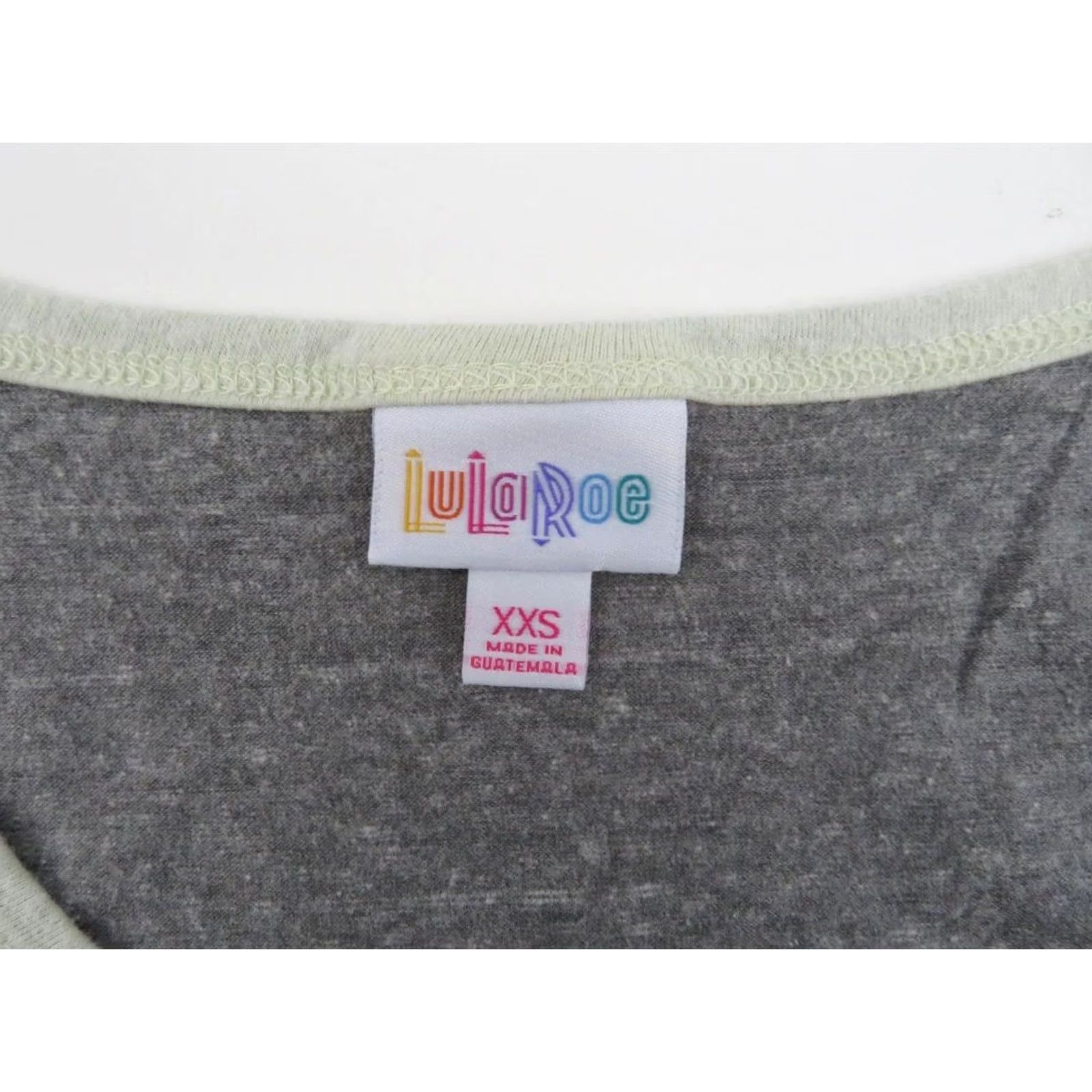 Vintage LuLaRoe Nicole Dress Womens XXS Gray Solid A-Line Fit & Flare Knee Length Cotton/Polyester Short Sleeve Neck Scoop Size XXS / US 00 / IT 34 - 5 Thumbnail