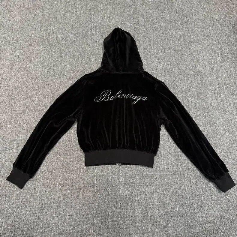 Balenciaga Balenciaga Black Waterdrop Zip Velvet Jacket Size US L / EU 52-54 / 3 - 2 Thumbnail