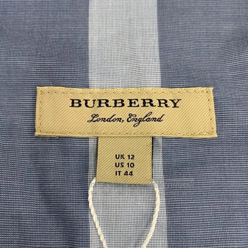 Burberry Burberry L Size Blue Cotton Dress. Size L / US 10 / IT 46 - 6 Thumbnail