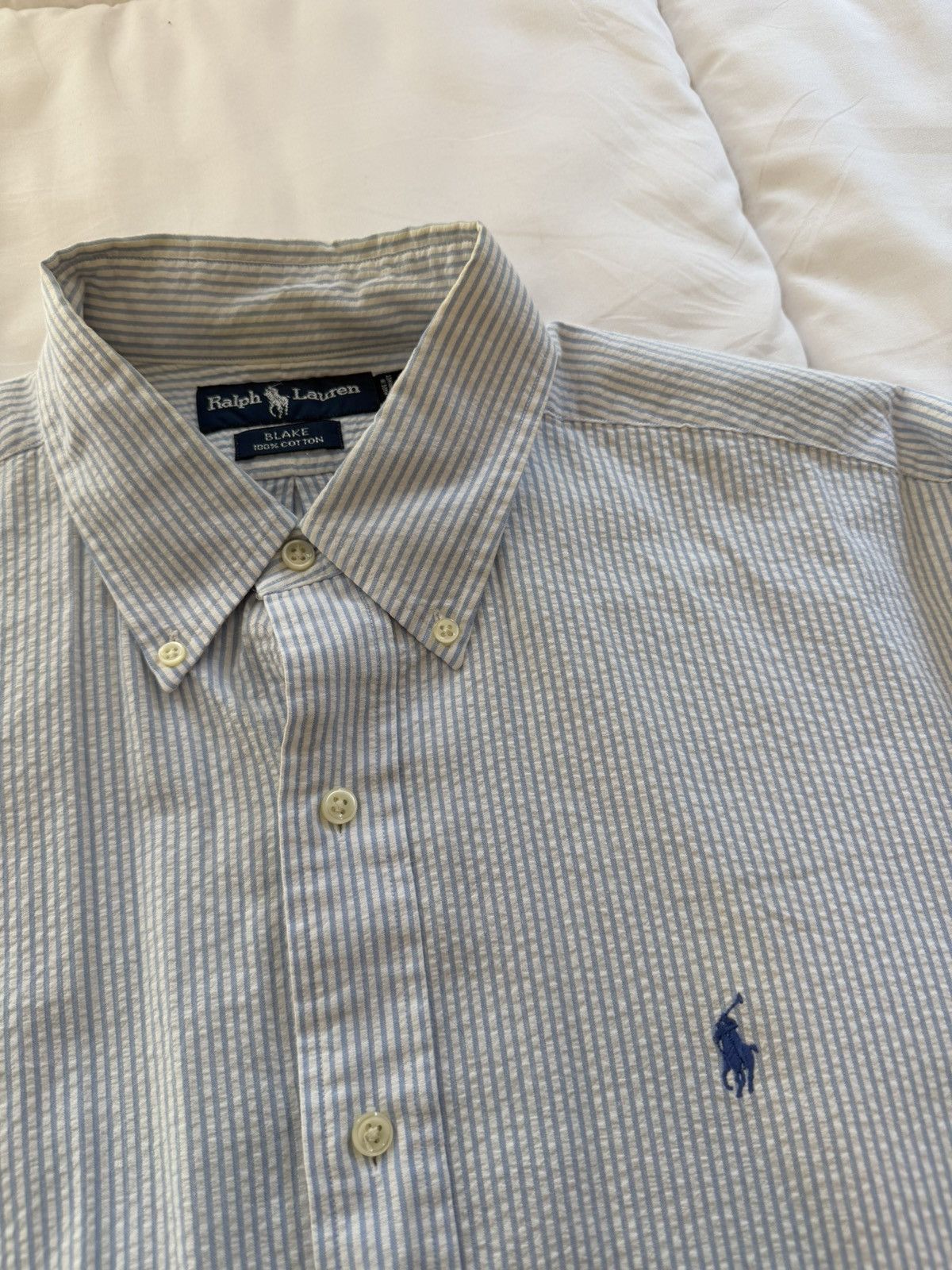 Polo Ralph Lauren Polo Blake Cut Seersucker Size US L / EU 52-54 / 3 - 3 Thumbnail