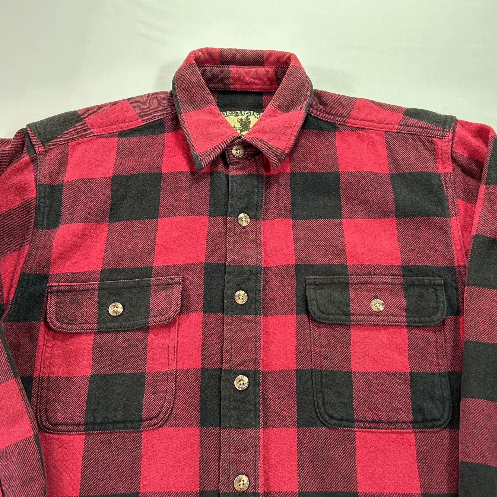 Vintage Field & Stream Shirt Mens Medium Red Black Buffalo Plaid Flannel Outdoor Work Size US M / EU 48-50 / 2 - 3 Thumbnail