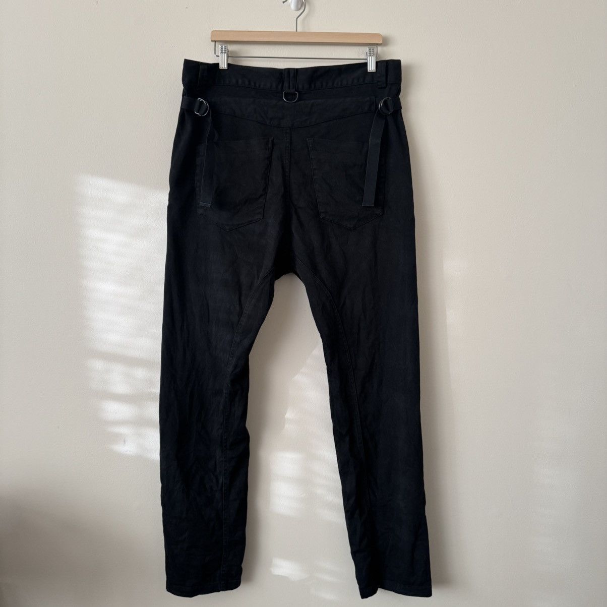 Alexandre Plokhov Alexandre Plokhov Black Cinch Strap Trousers Avant Garde Size US 38 / EU 54 - 2 Thumbnail