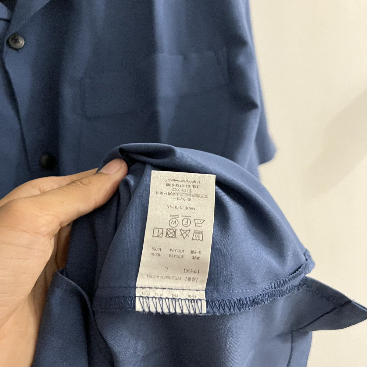 Japanese Brand Wego - Blue Minimalist Campcollar Shirt Size US L / EU 52-54 / 3 - 5 Thumbnail
