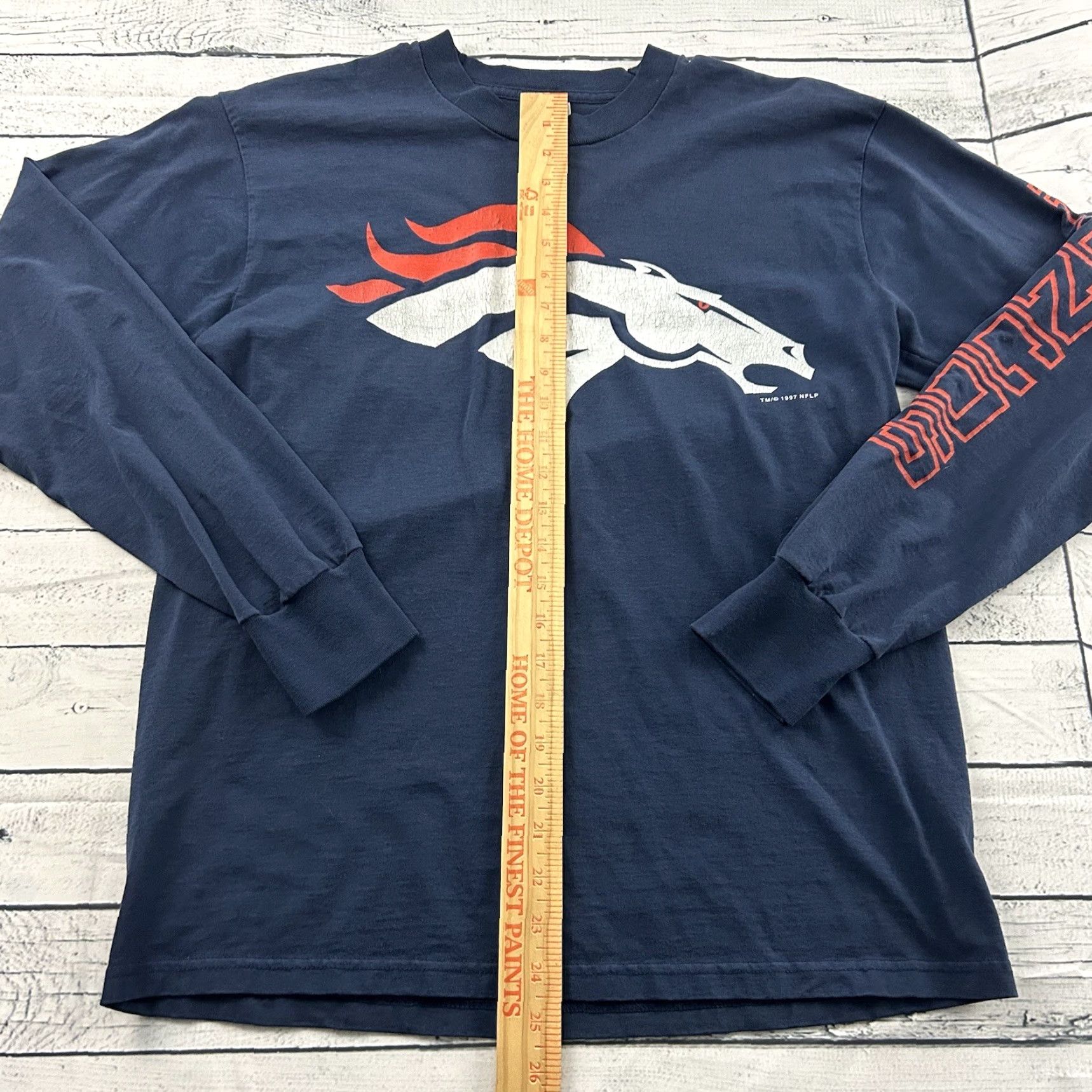 Fruit Of The Loom VINTAGE Denver Broncos Long Sleeve T-Shirt Mens L Blue Fruit of the Loom Size US L / EU 52-54 / 3 - 4 Thumbnail