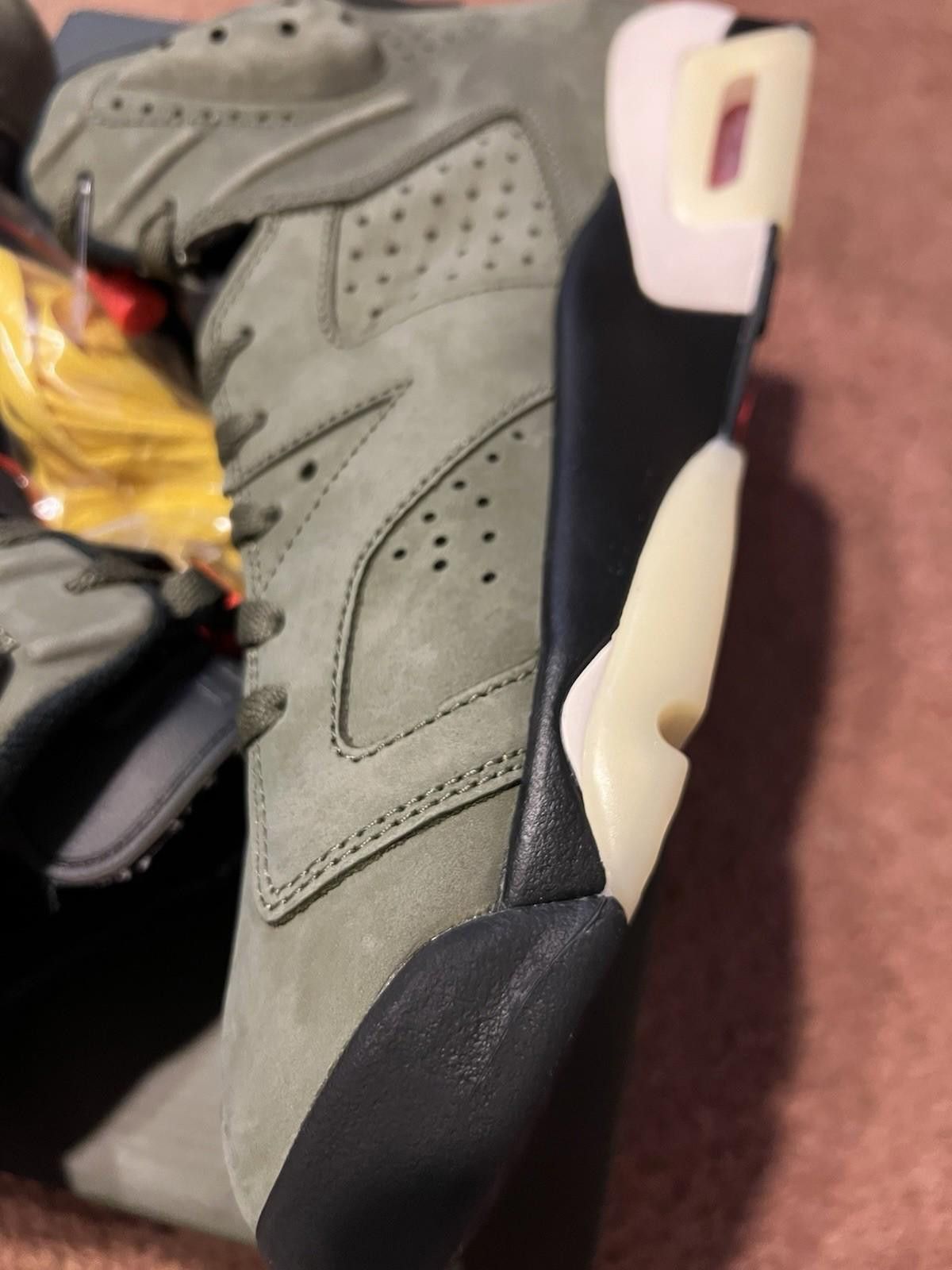 Nike Air Jordan 6 Retro Travis Scott Olive Reimagined CN1084 200 Size US 10.5 / EU 43-44 - 4 Thumbnail