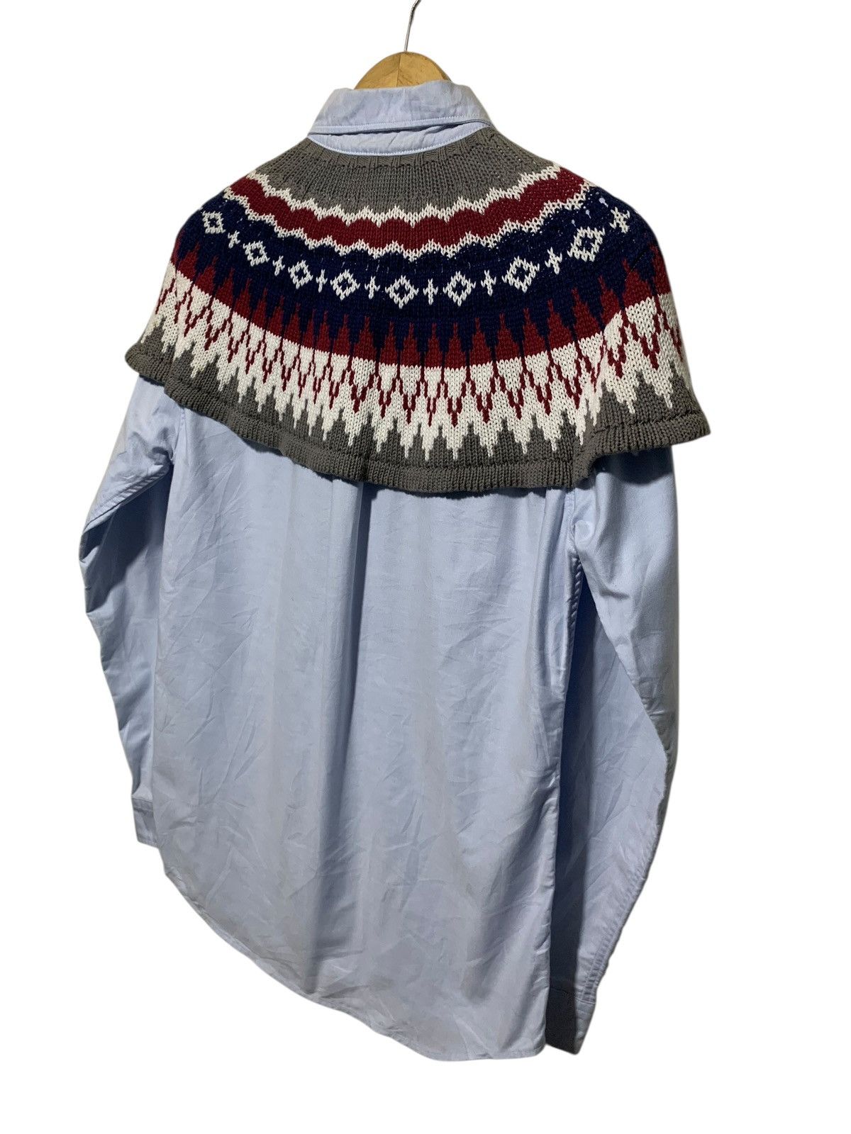 14th Addiction HBNS Japan hybrid knit cape on button down shirt Size US M / EU 48-50 / 2 - 9 Thumbnail