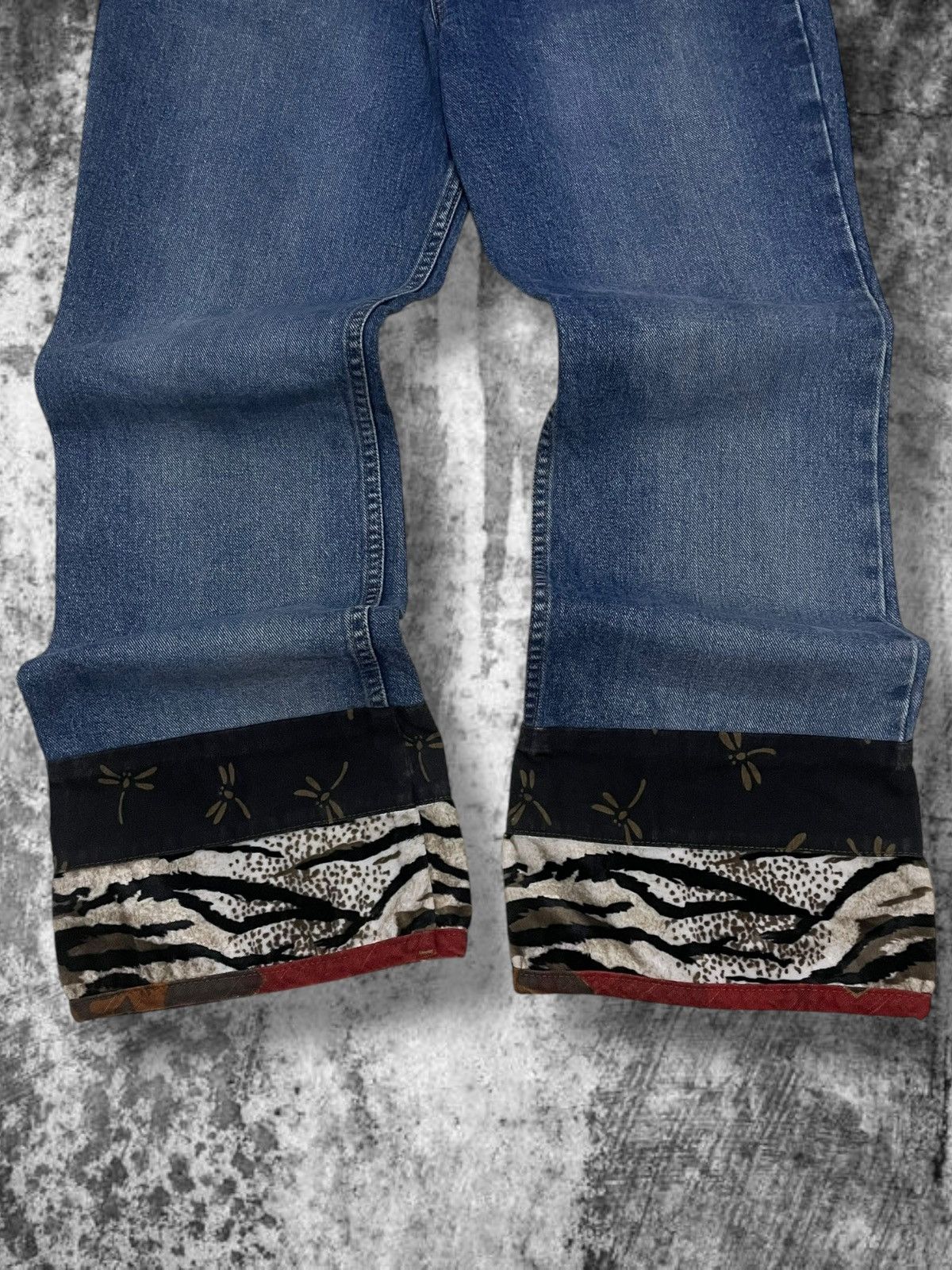 Japanese Brand Vintage Designer Life Energey Inteligence Flared Art Jean Size US 30 / EU 46 - 3 Thumbnail