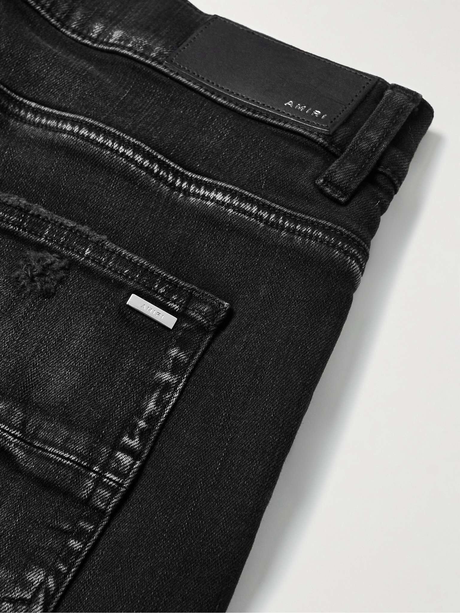 Amiri o1gr1nt0426 Thrasher Plus Aged Jeans in Black Size US 31 - 5 Thumbnail